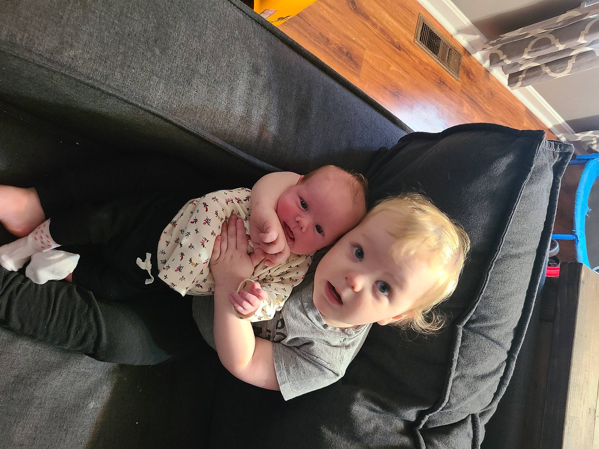 Kyler is registered to the contest to win money with this photo: baby, baby_carriage, baby_products, baby_safety, baby_toddler_clothing, car_seat, cheek, child, comfort, fun, infant_bed, lap, nap, person, room, sitting, sleep, smile, toddler, tree