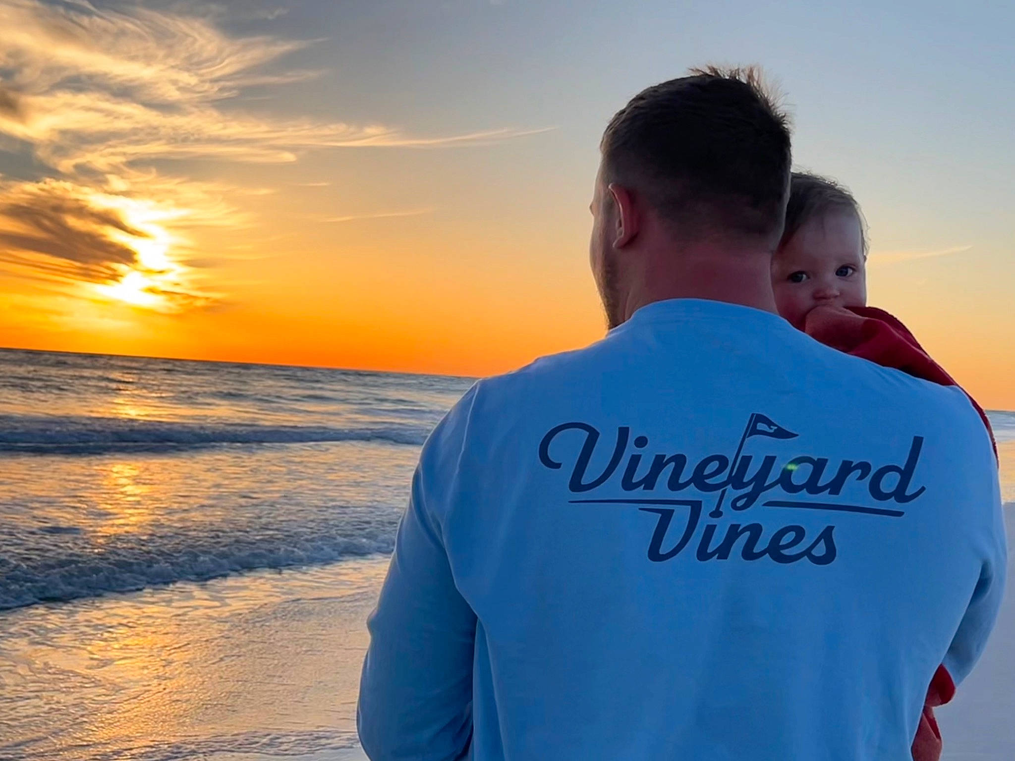 Marceline joined the competition — help win amazing prizes! beach, cloud, fun, gesture, happy, horizon, landscape, leisure, natural_environment, people_in_nature, people_on_beach, person, sand, sky, sleeve, sunlight, sunrise, sunset, t_shirt, travel