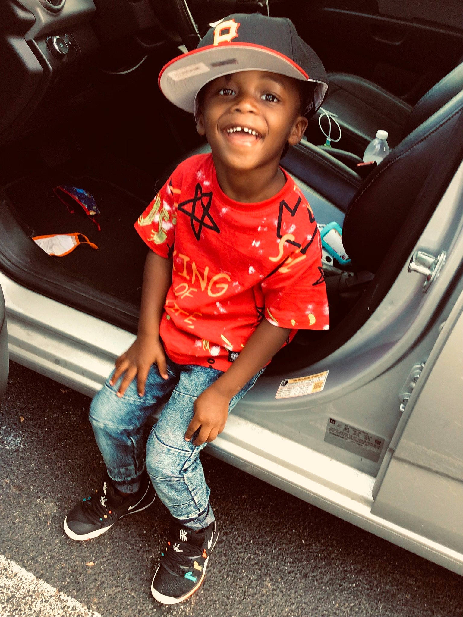 Kyng joined the competition — help win amazing prizes! automotive_design, automotive_exterior, automotive_lighting, automotive_tail_brake_light, automotive_tire, automotive_wheel_system, baseball_cap, bumper, cap, car, clothing, cool, flash_photography, hat, headwear, jeans, joy, motor_vehicle, person, shoe