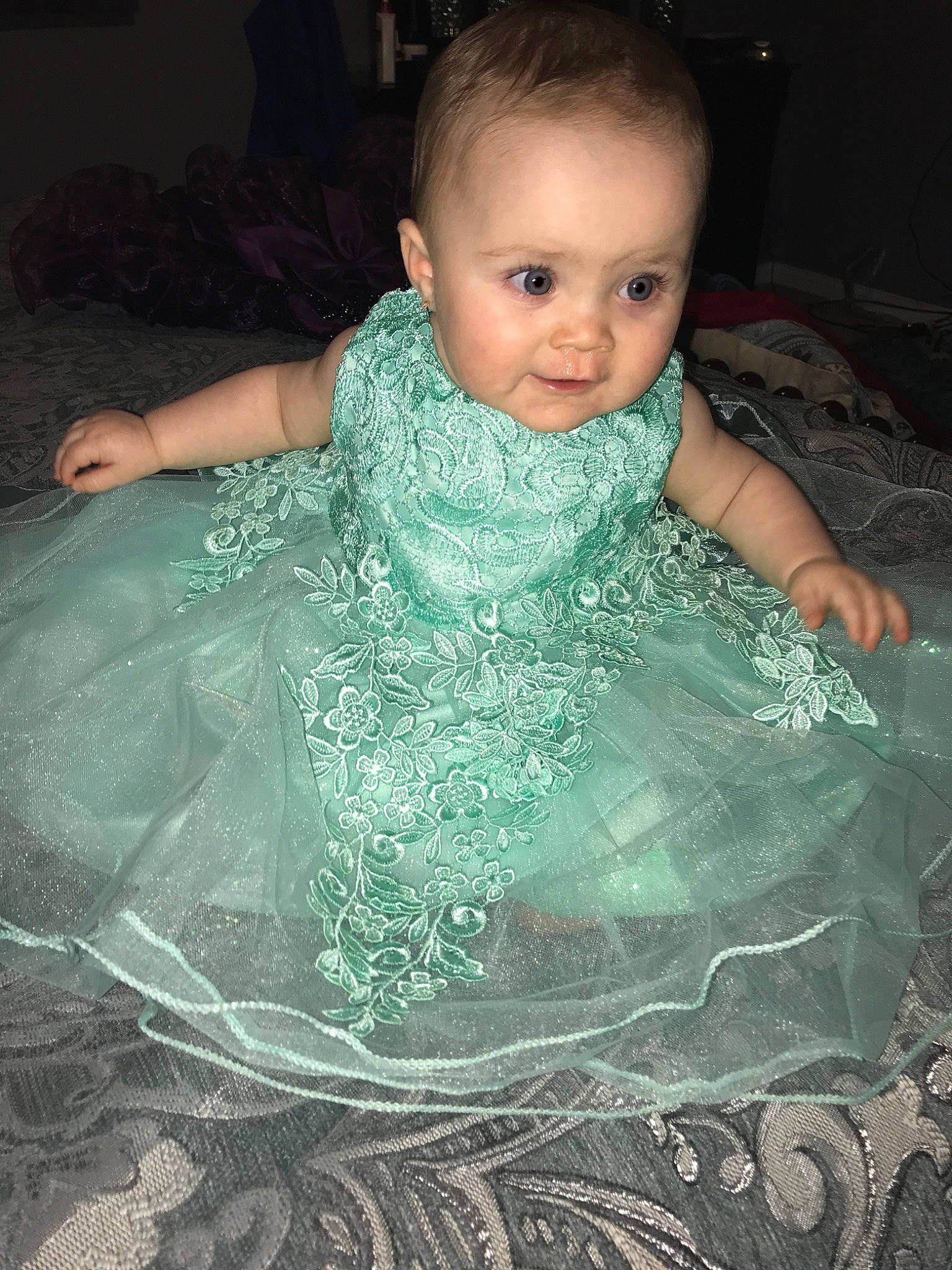 Ayvah joined the competition — help win amazing prizes! baby, child, dress, face, fun, head, iris, person, smile, toddler, water