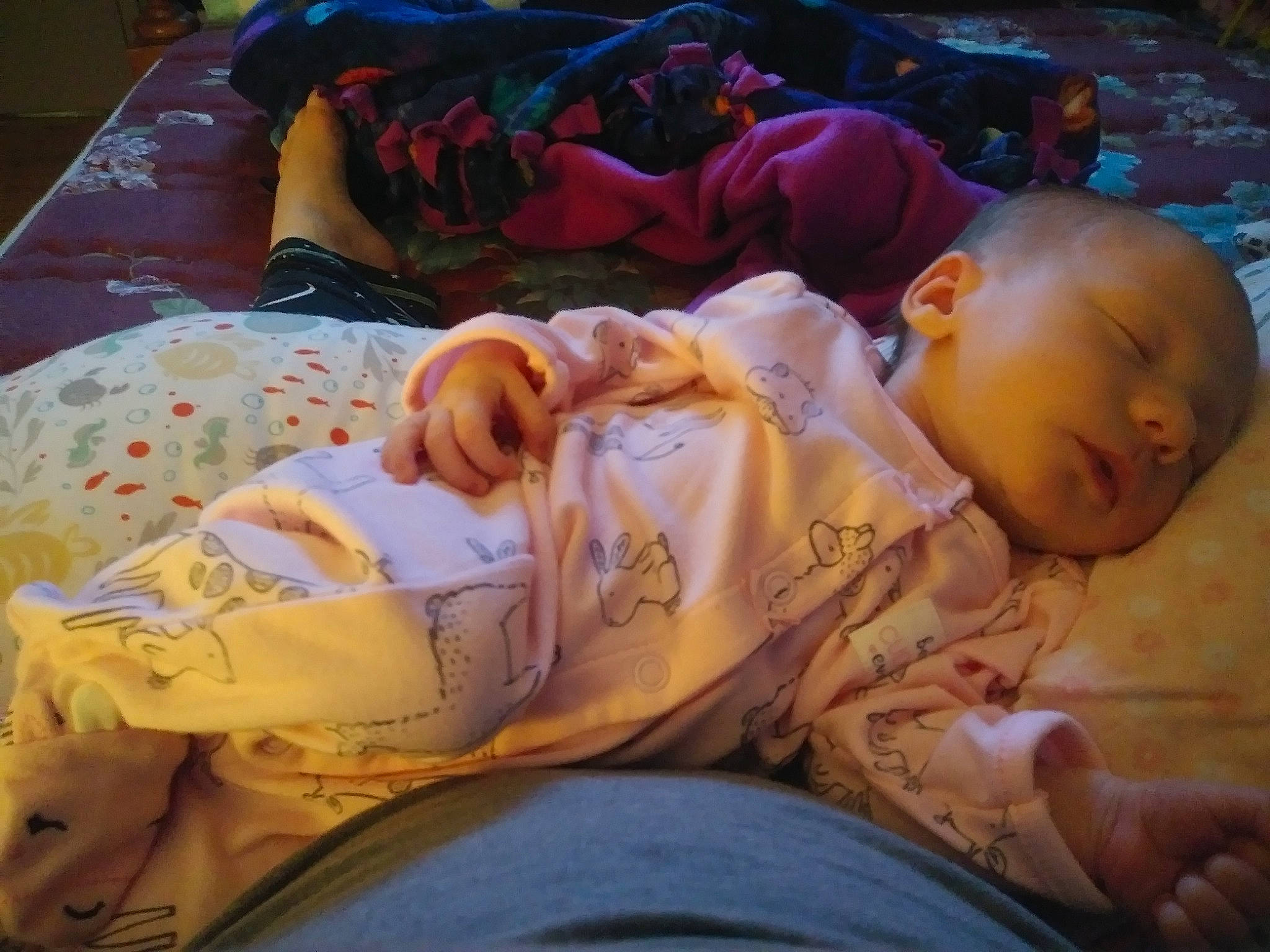 Althea is registered to the contest to win money with this photo: baby, bedtime, birth, child, nap, person, sleep, toddler