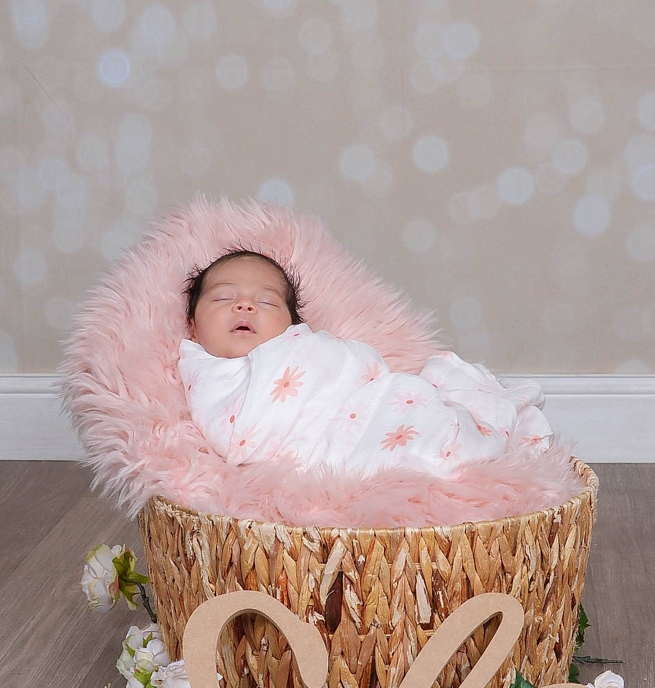 Elsa joined the competition — help win amazing prizes! baby, baby_products, baby_toddler_clothing, chair, child, comfort, dress, embellishment, fashion_accessory, hair_accessory, happy, headpiece, peach, person, petal, pink, portrait_photography, room, sitting, sweetness