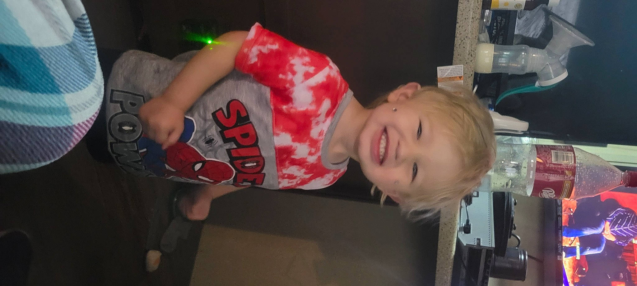 Teagan joined the competition — help win amazing prizes! carmine, cheek, child, elbow, event, flesh, fun, happy, joy, mouth, person, room, sleeve, smile, t_shirt, toddler, wrist