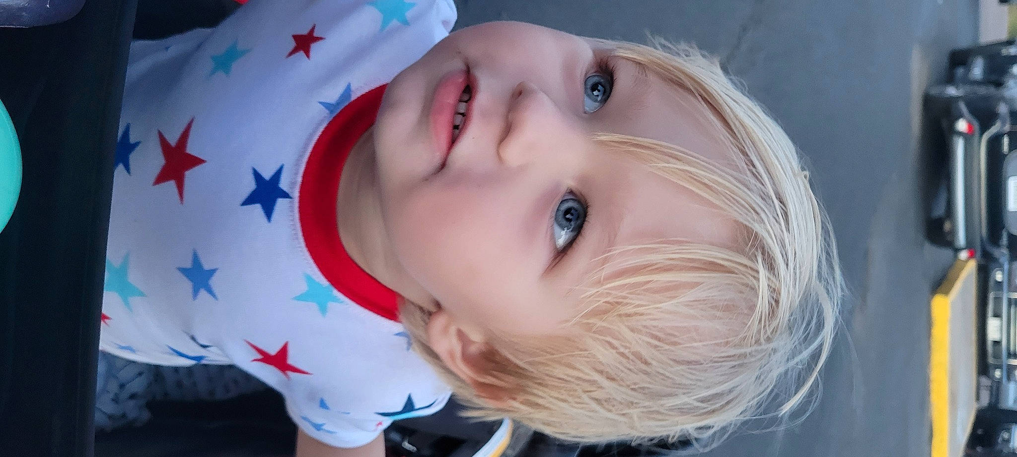 Teagan joined the competition — help win amazing prizes! baby, cheek, child, chin, close_up, clothing, electric_blue, event, eyebrow, eyelash, face, flash_photography, fun, happy, iris, lip, nose, person, skin, smile