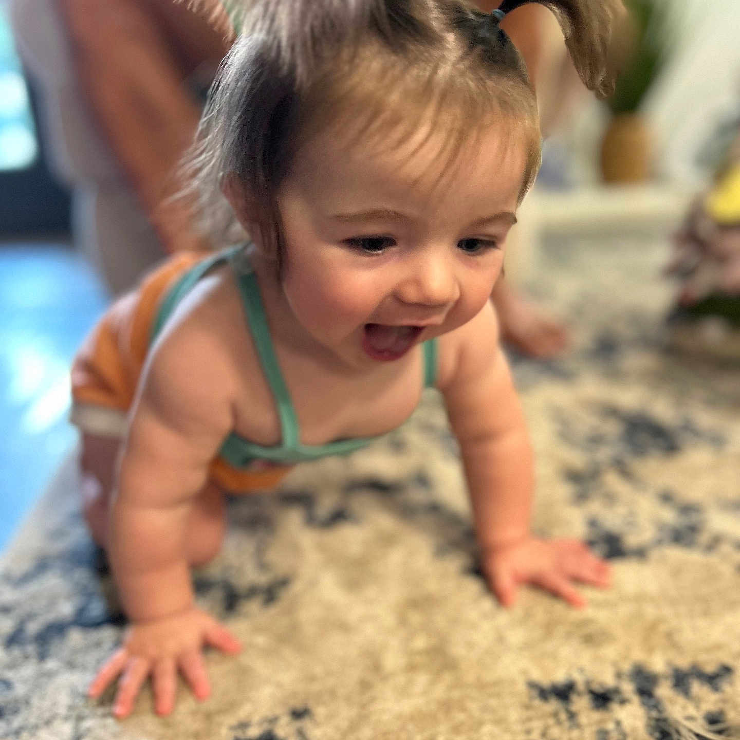 Paisley joined the competition — help win amazing prizes! baby, babycrawling, bodypart, crawling, face, finger, hand, happy, head, person, photography, portrait