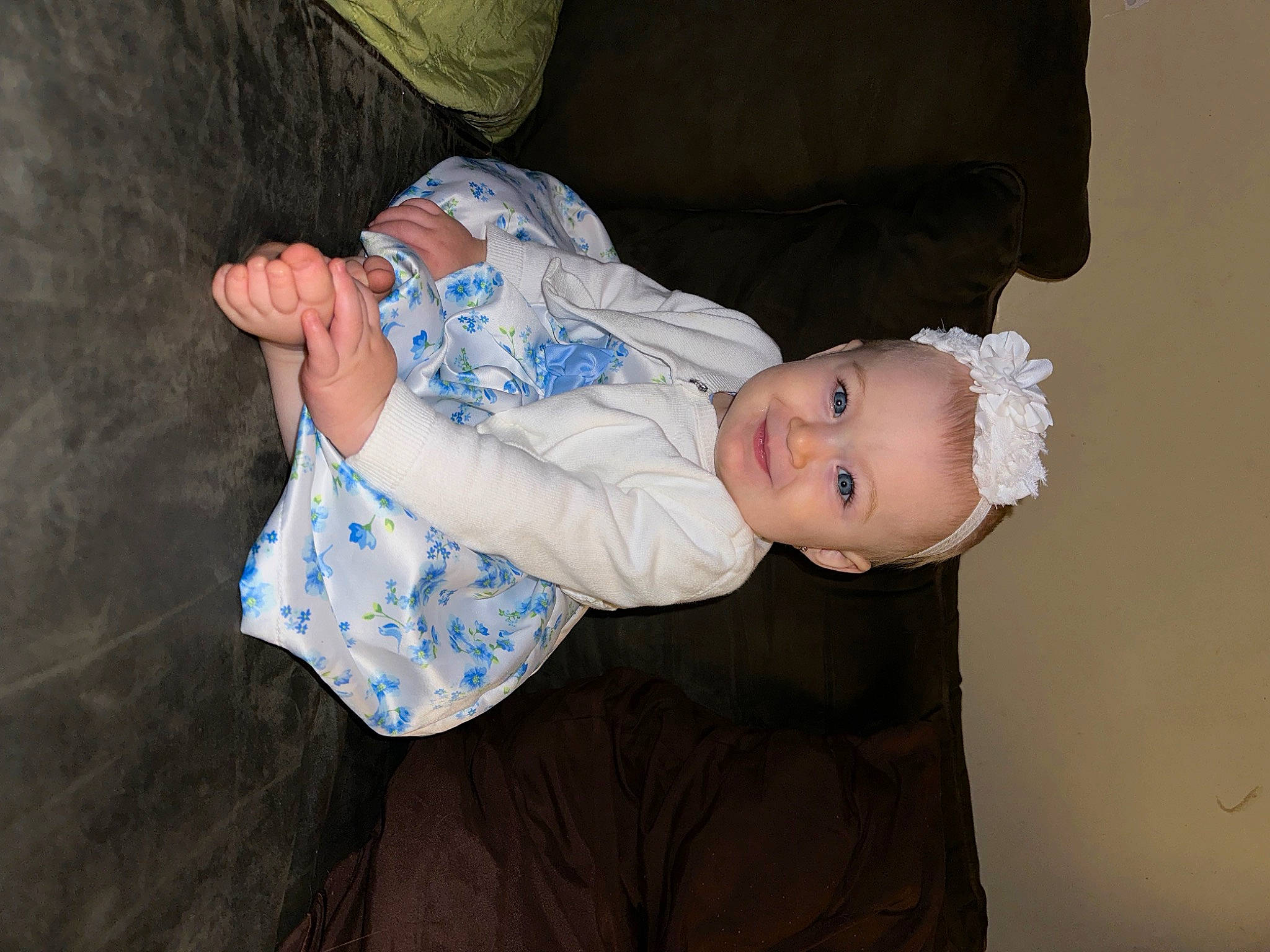 Myla is registered to the contest to win money with this photo: arm, baby, baby_products, baby_toddler_clothing, cheek, child, comfort, elbow, flash_photography, fun, happy, hat, iris, joy, person, sitting, skin, sleeve, smile, toddler