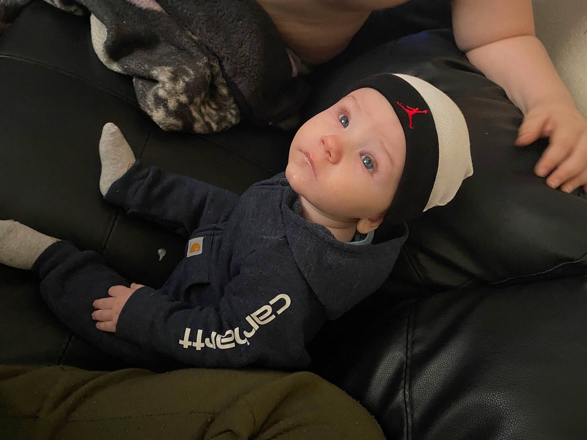Stephen joined the competition — help win amazing prizes! baby, baby_products, cheek, child, comfort, couch, elbow, flash_photography, fun, gesture, headwear, knee, lap, luxury_vehicle, person, sitting, sleeve, smile, toddler, wrist