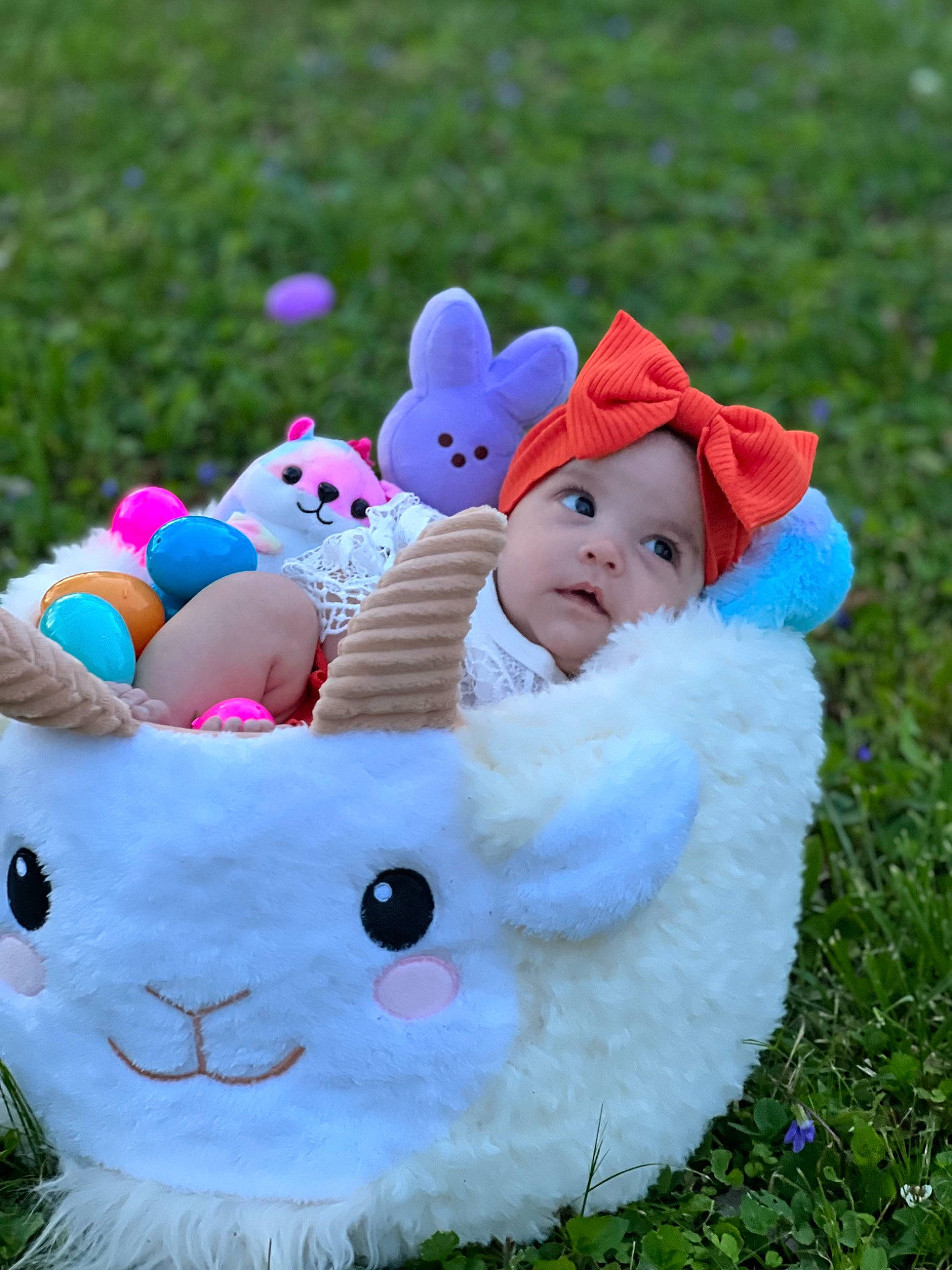 Emerald joined the competition — help win amazing prizes! baby, baby_toddler_clothing, cap, child, costume_hat, fun, grass, happy, hat, head, headgear, headwear, mammal, nature, people_in_nature, person, pink, plant, sun_hat, textile