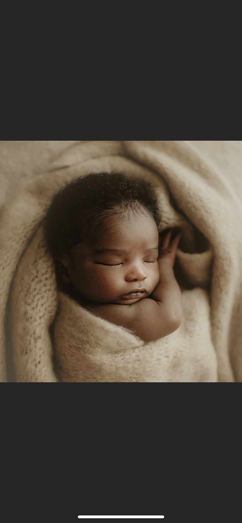 Kwabena is registered to the contest to win money with this photo: baby, sleeping, blanket, wrapped, cozy, soft, newborn, infant, cute, peaceful, portrait, child, knit, warm, resting, face, skin, curly_hair, toddler, closeup