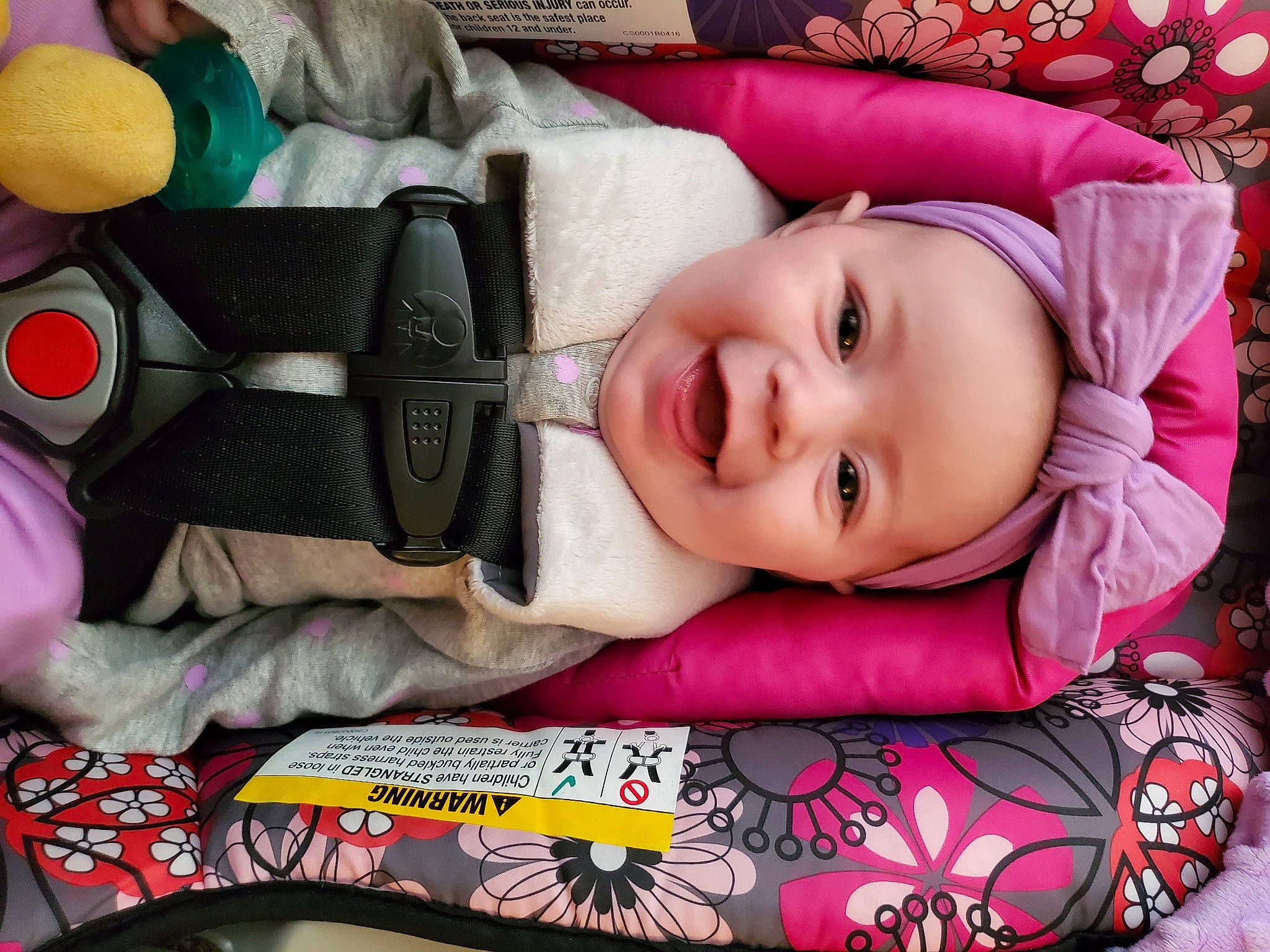 Harper joined the competition — help win amazing prizes! baby, baby_carriage, baby_products, baby_toys, bedtime, cheek, child, head, nap, person, pink, product, room, sleep, toddler