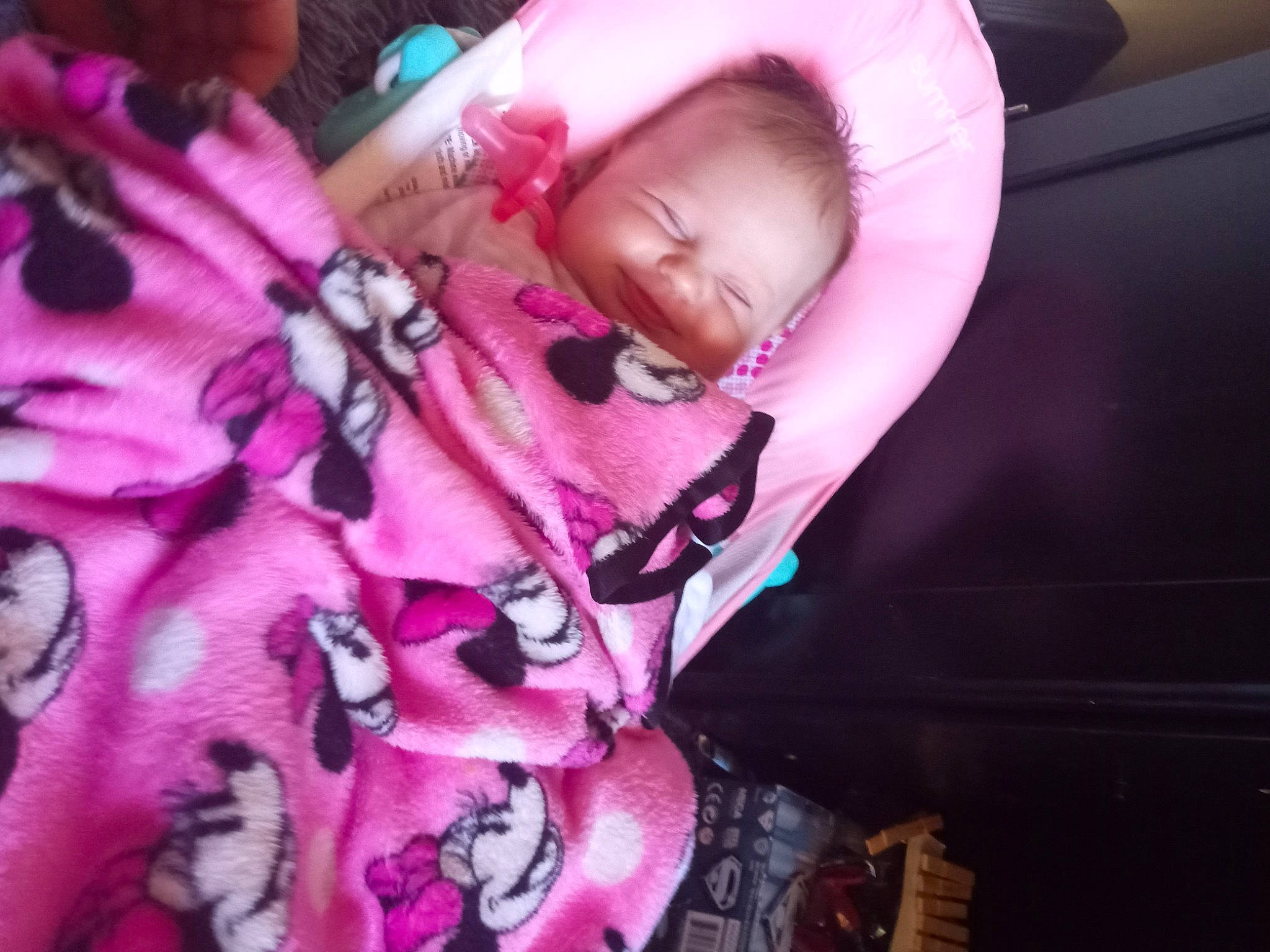 Angel is registered to the contest to win money with this photo: baby, baby_carriage, baby_products, baby_safety, baby_toddler_clothing, cheek, child, comfort, eye, eyelash, head, infant_bed, magenta, nail, nap, person, pink, purple, sleep, toddler