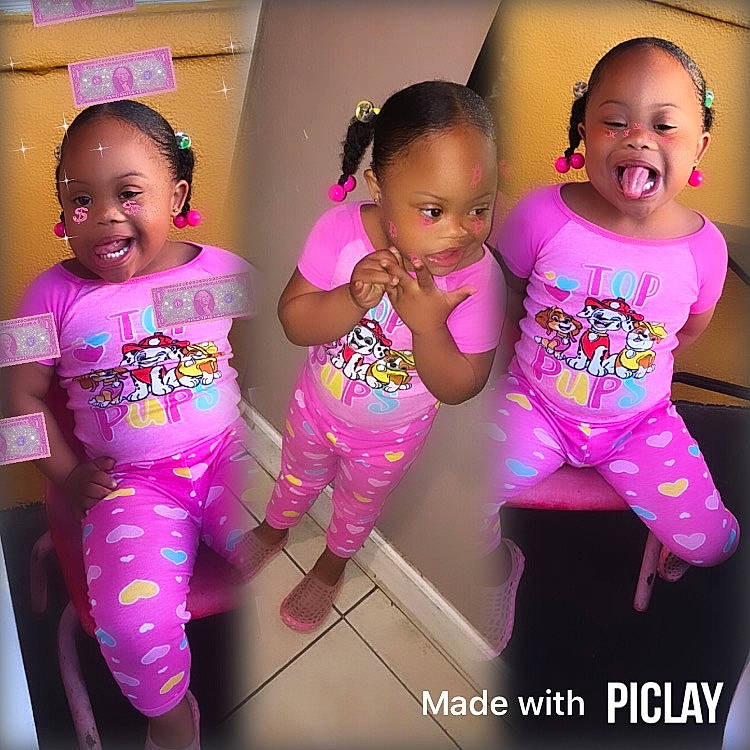 Leah joined the competition — help win amazing prizes! child, fun, happy, joy, magenta, pajamas, person, pink, play, smile, toddler