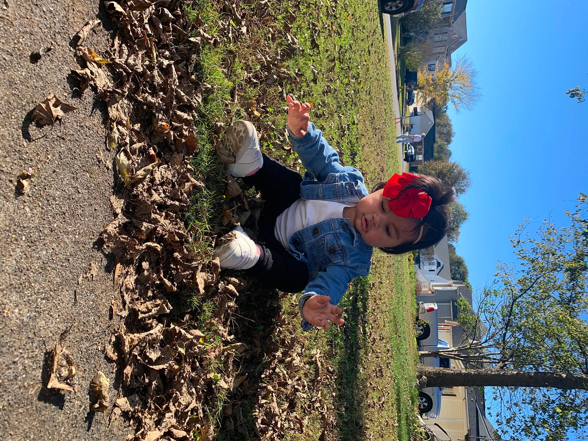 Joanna is registered to the contest to win money with this photo: adventure, fun, grass, happy, headwear, leisure, people_in_nature, person, plant, recreation, shadow, shrub, sky, soil, toddler, tree, wall, woody_plant