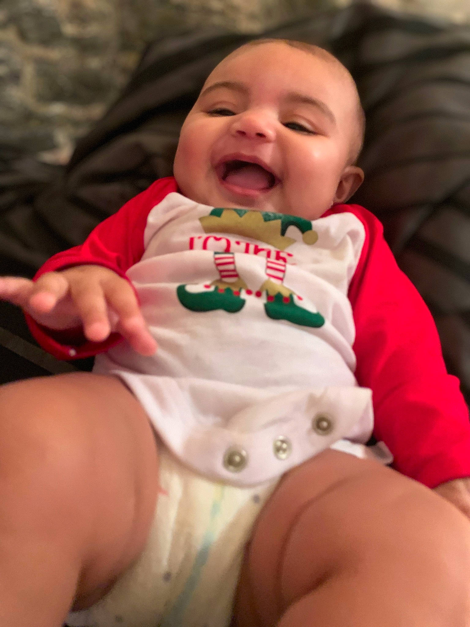 Malani joined the competition — help win amazing prizes! baby, baby_toddler_clothing, beauty, carmine, cheek, child, comfort, face, finger, happy, head, human_leg, knee, linens, person, sitting, skin, sleeve, smile, thigh