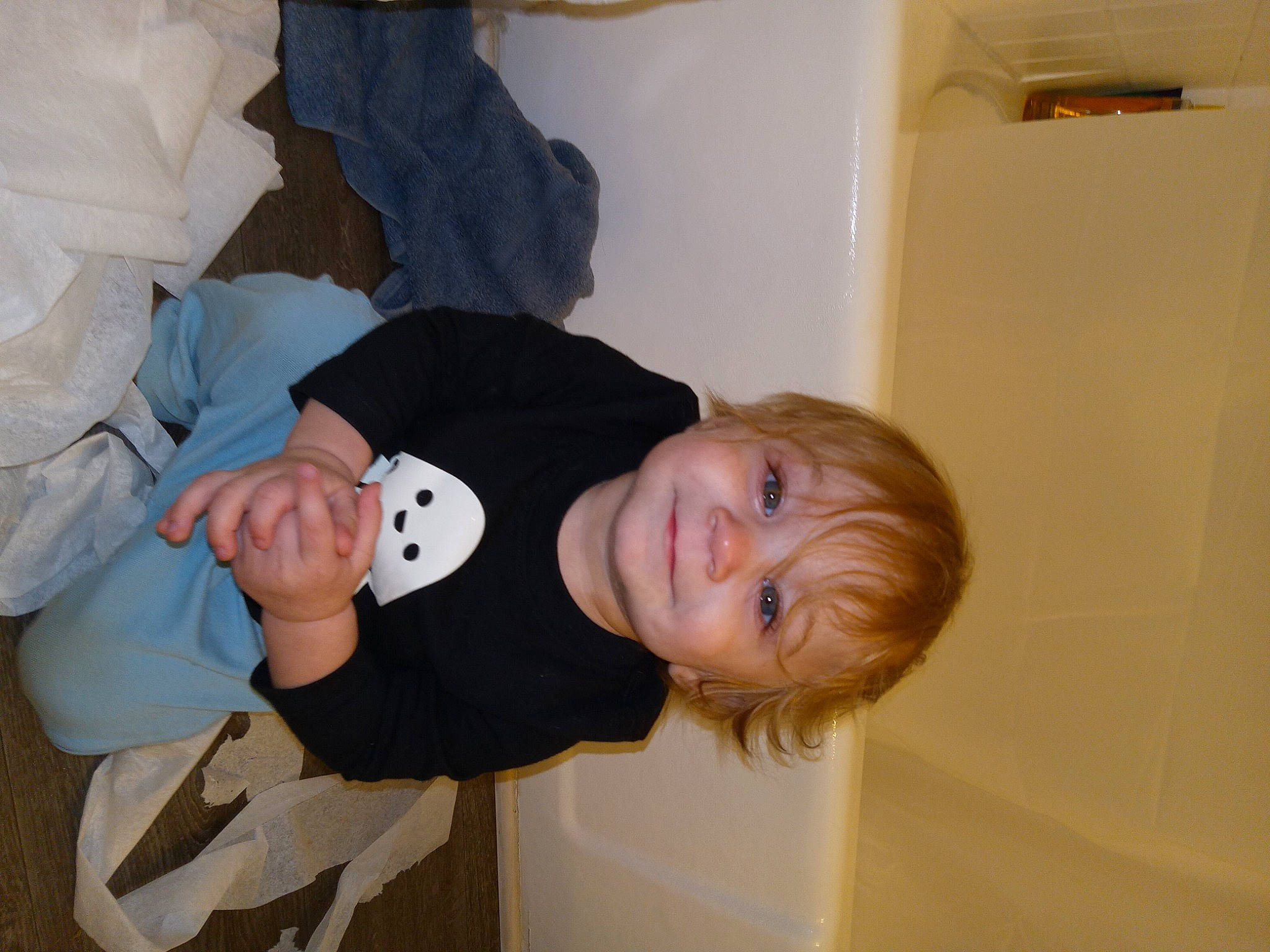 Joey is registered to the contest to win money with this photo: baby, baby_toddler_clothing, ceiling, child, comfort, elbow, fun, happy, hat, joy, person, room, sleeve, smile, t_shirt, thumb, toddler, wood