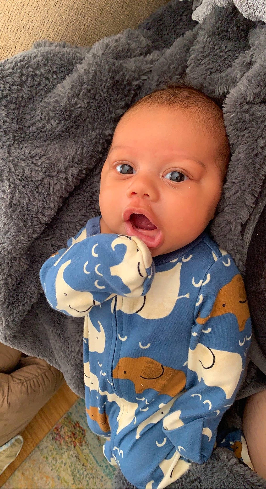 Hakeem is registered to the contest to win money with this photo: azure, baby, baby_toddler_clothing, cheek, chin, comfort, eye, facial_expression, hairstyle, happy, head, iris, lip, mouth, neck, nose, person, skin, sleeve, textile