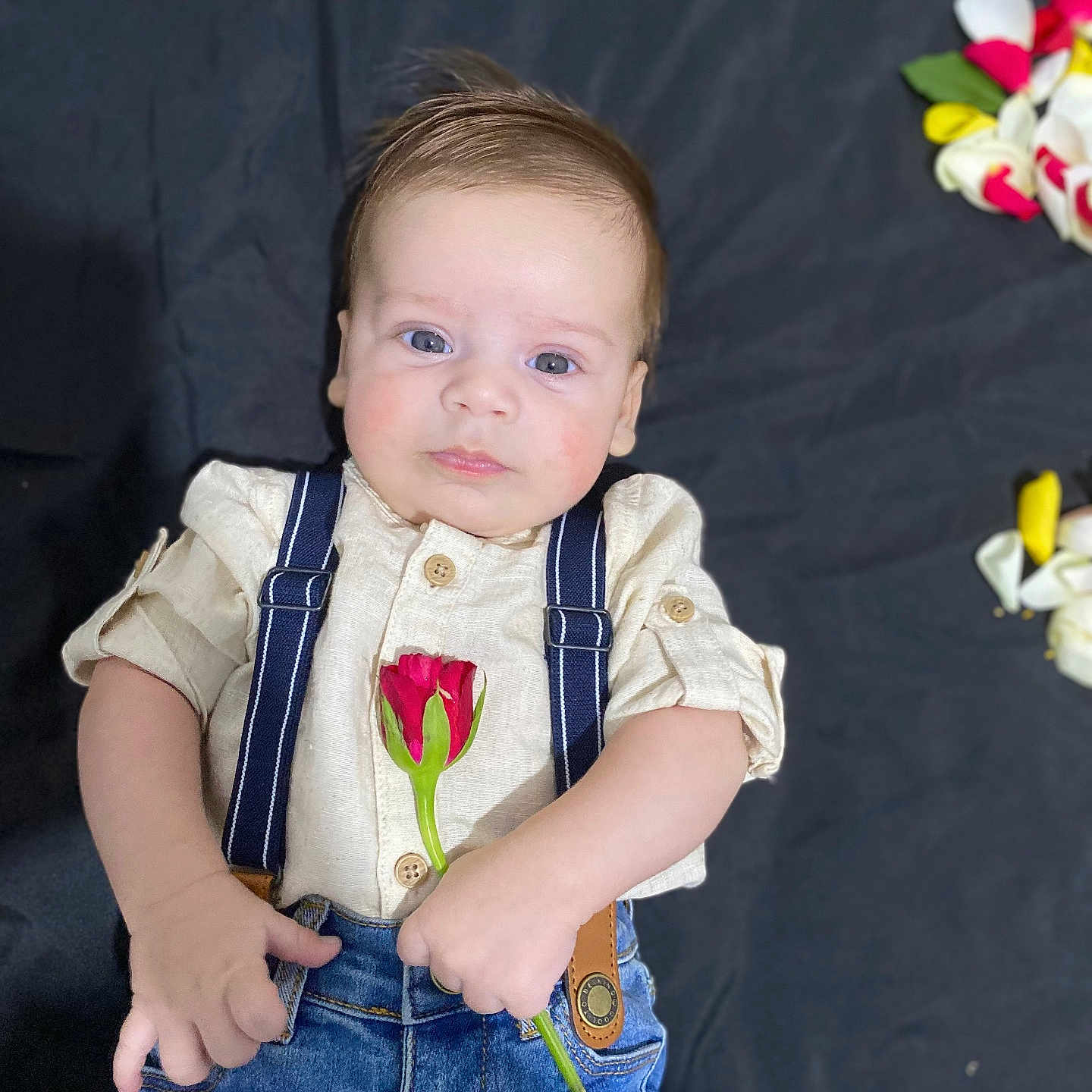 Ayan joined the competition — help win amazing prizes! accessories, animal, baby, bird, clothing, face, flower, flowerarrangement, flowerbouquet, head, jeans, pants, person, petal, photography, plant, portrait, pottedplant, rose, suspenders