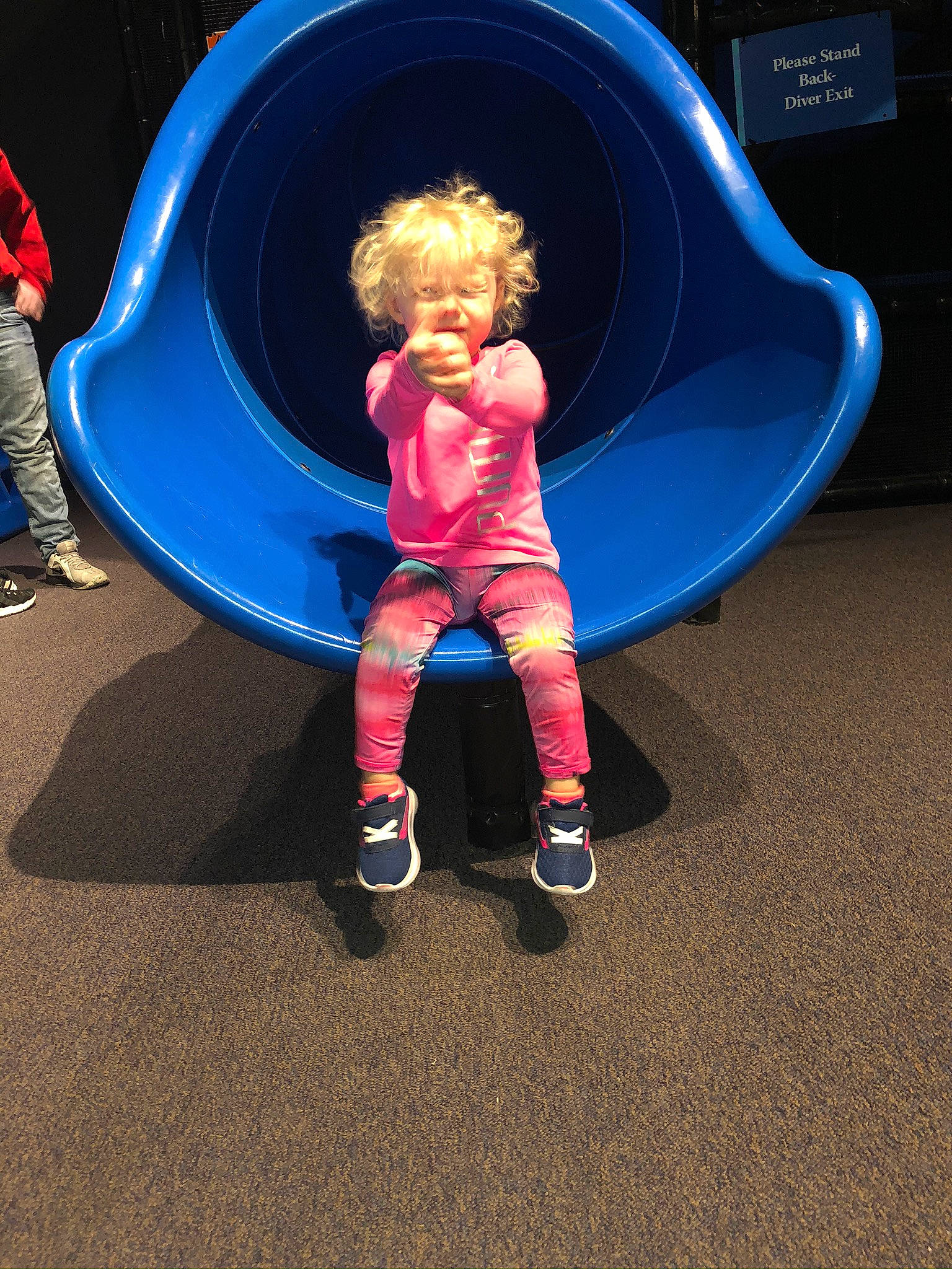 Rosella joined the competition — help win amazing prizes! baby, balance, child, chute, electric_blue, fun, human_settlement, magenta, organ, outdoor_play_equipment, person, pink, plastic, play, playground, playground_slide, public_space, purple, toddler, walking_shoe