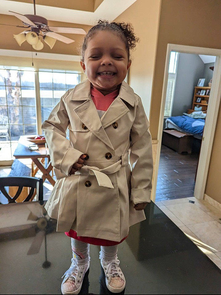 Izara joined the competition — help win amazing prizes! baby_toddler_clothing, bag, blazer, ceiling_fan, chair, child, collar, fashion_accessory, formal_wear, happy, joy, mechanical_fan, outerwear, pattern, person, sleeve, smile, standing, suit, toddler