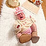 Veniza Snow joined the competition — help win amazing prizes! baby, crying, pink_bow, knit_sweater, boots, cake, celebration, white_rug, decorations, 1_month, infant, headband, floor, cute, indoor, portrait, child, holiday, autumn, small