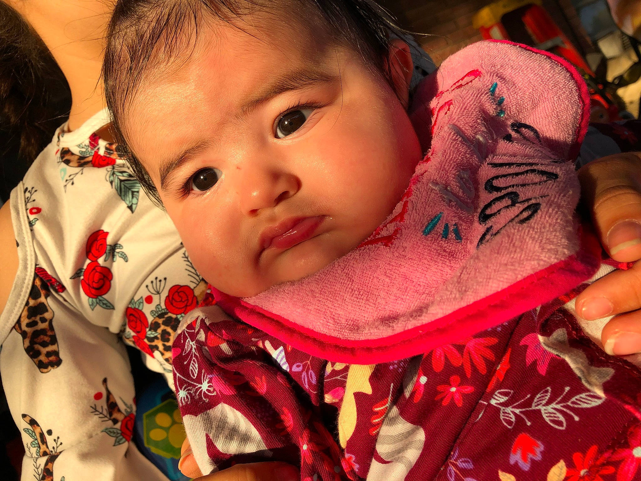 Leeyana joined the competition — help win amazing prizes! baby, baby_toddler_clothing, cheek, eye, eyelash, finger, fun, hand, happy, human, iris, lip, mouth, neck, nose, person, red, skin, sleeve, temporary_tattoo