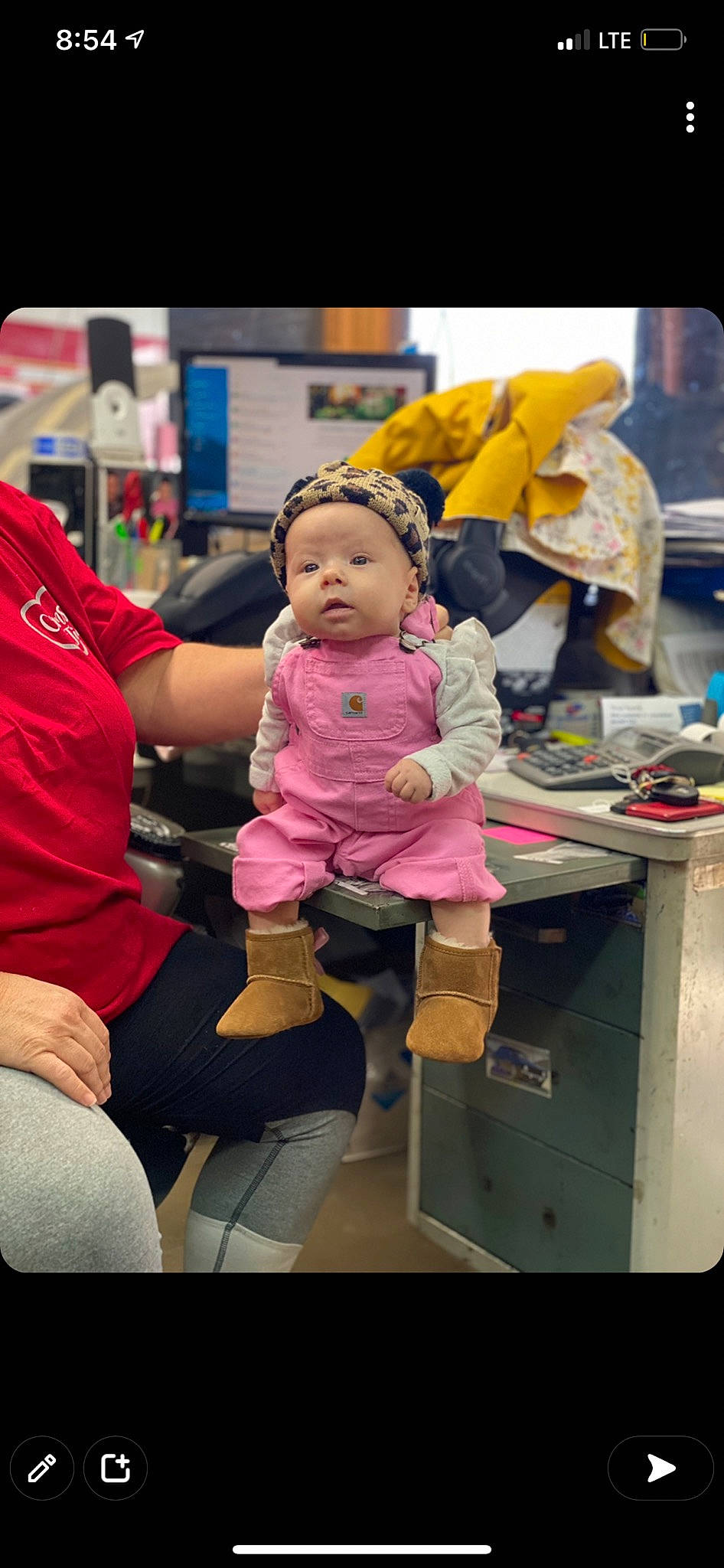 Mattelyn joined the competition — help win amazing prizes! baby, bag, boot, child, costume, event, fun, handbag, happy, headwear, leisure, luggage_and_bags, magenta, person, pink, recreation, retail, room, sitting, street