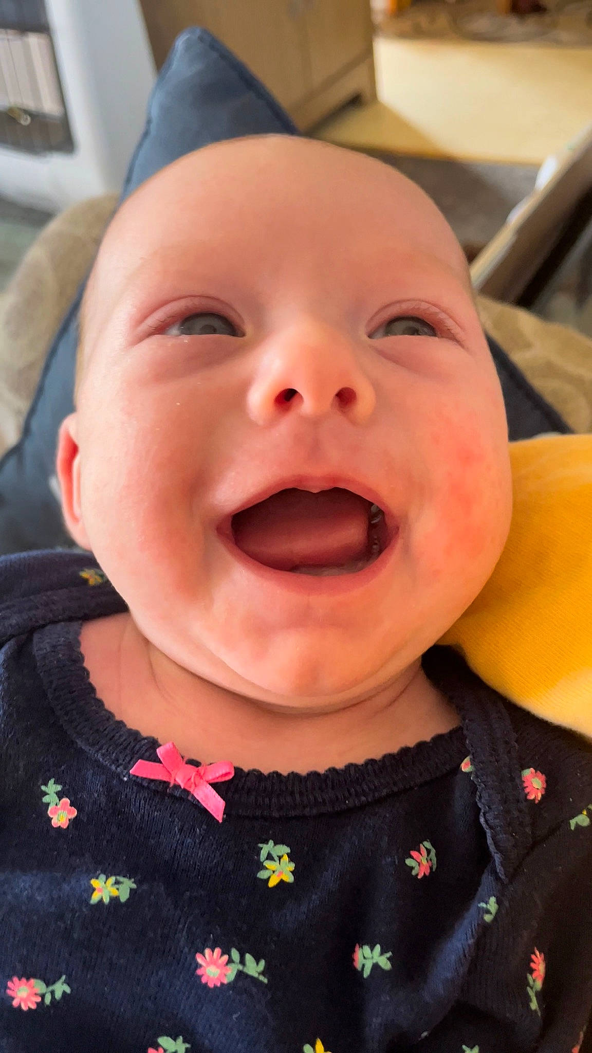 Olive joined the competition — help win amazing prizes! baby, cheek, chin, eye, eyebrow, face, gesture, hairstyle, happy, head, iris, jaw, lip, mouth, nose, person, pink, skin, smile, tongue
