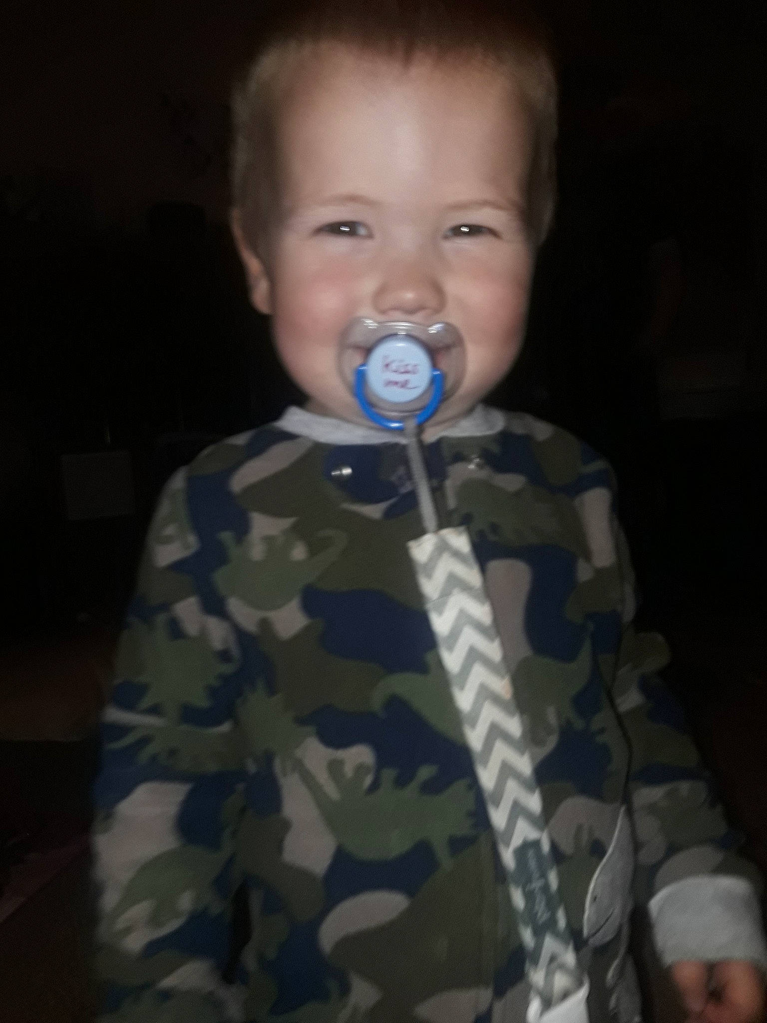 Jethro is registered to the contest to win money with this photo: baby, camouflage, cheek, child, joy, person, toddler