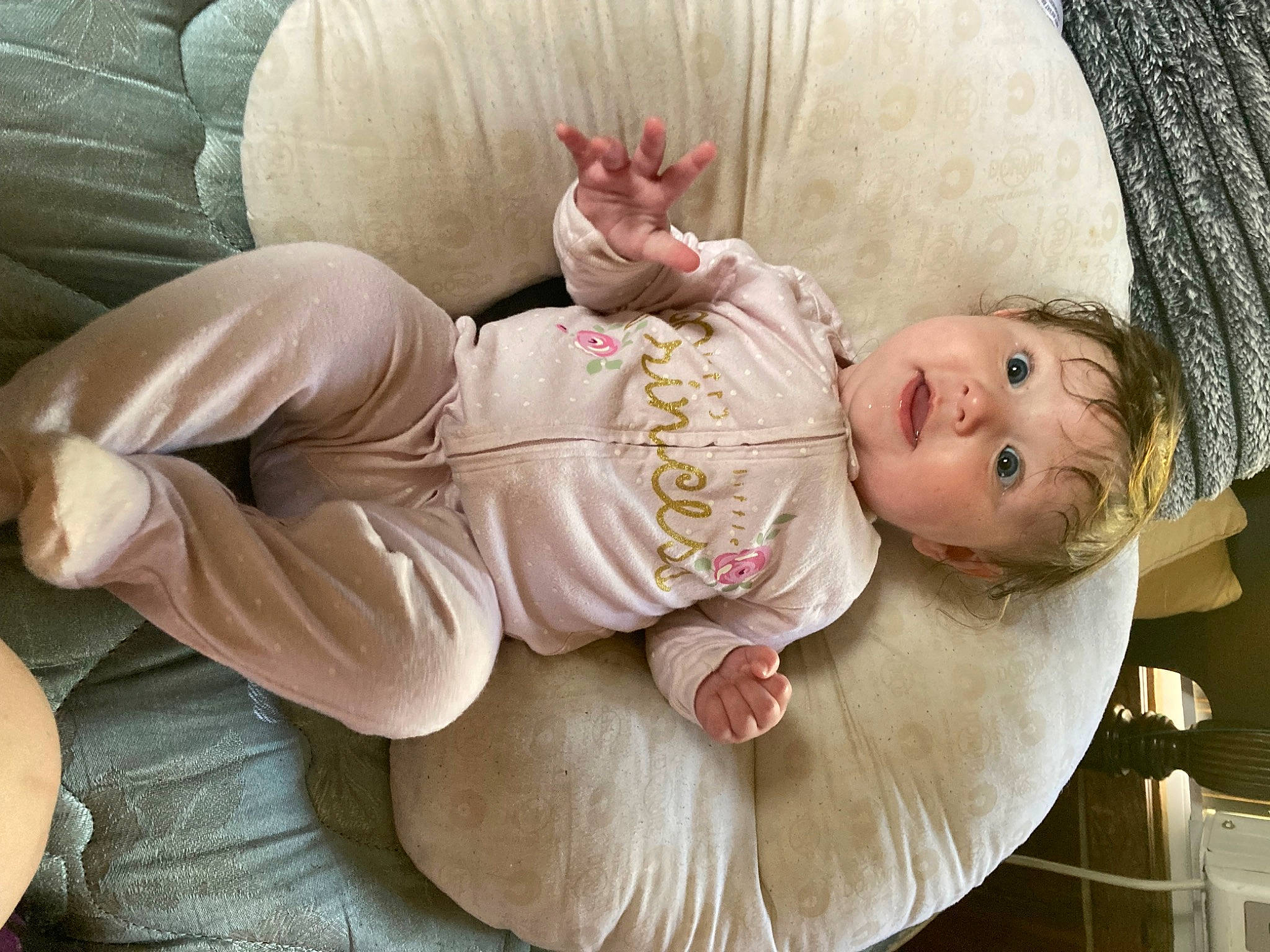 Blossom joined the competition — help win amazing prizes! baby, baby_products, baby_sleeping, baby_toddler_clothing, cheek, child, comfort, foot, fur, head, headgear, human_body, lap, leg, linens, person, sitting, skin, sleeve, toddler
