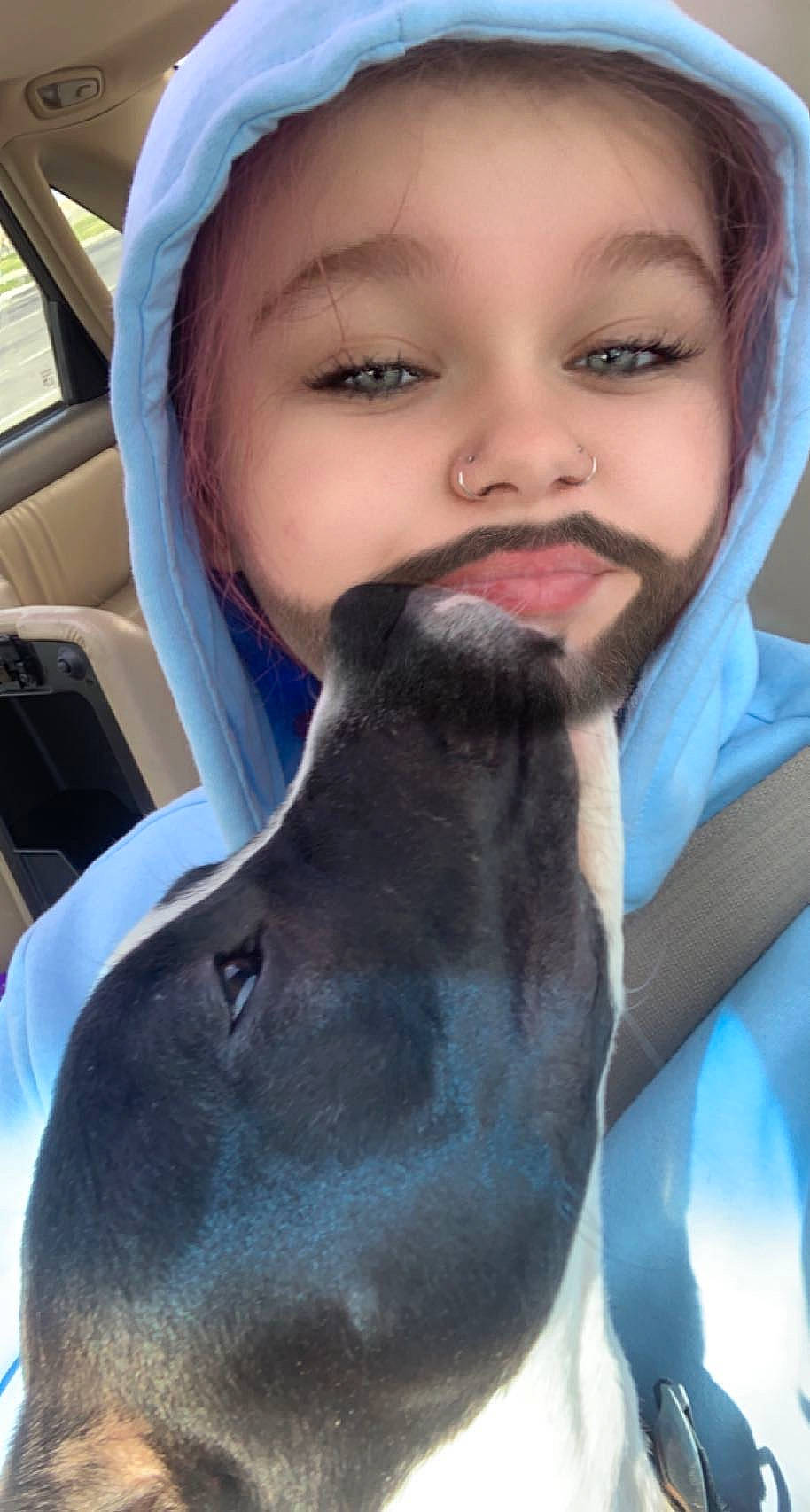 Penelope joined the competition — help win amazing prizes! beard, cap, eye, eyelash, eyewear, facial_hair, fur, gesture, happy, hat, human_body, jaw, lip, moustache, mouth, neck, nose, selfie, snout, vehicle_door