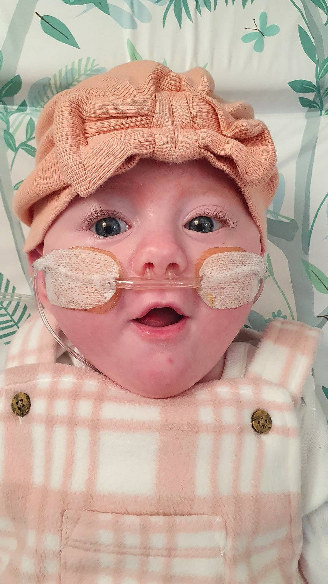 Holly joined the competition — help win amazing prizes! baby, cap, cheek, chin, eye, eyelash, face, happy, hat, head, headwear, iris, jaw, lip, mouth, nose, person, pink, plant, skin