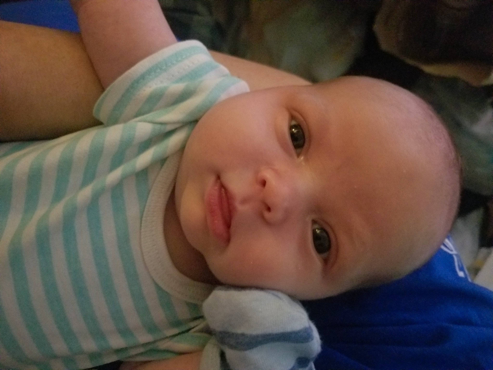 Franklin is registered to the contest to win money with this photo: baby, cheek, child, chin, ear, eye, face, finger, forehead, hand, head, iris, lip, mouth, neck, nose, person, skin, smile, toddler