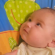 R.j joined the competition — help win amazing prizes! baby, blue_background, butterfly, child, clothing, colorful, cute, face, foot, frog, green, hand, indoor, infant, looking_up, play_mat, polka_dots, tender_moment, white, yellow