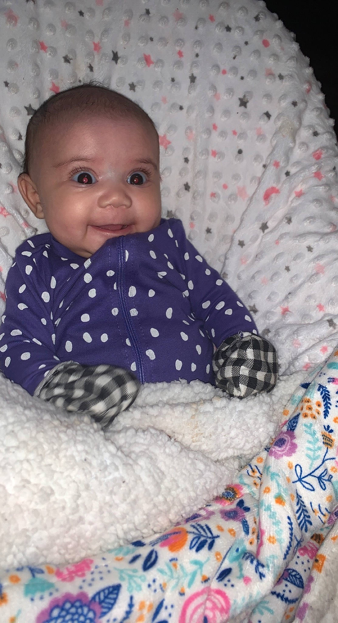 Ka'Miya joined the competition — help win amazing prizes! baby, baby_products, baby_toddler_clothing, cheek, child, comfort, eye, face, head, iris, linens, lip, nose, pattern, person, product, skin, sleeve, smile, textile