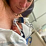 Mackenzie is registered to the contest to win money with this photo: mother, newborn, baby, hospital, medical_device, breathing_mask, blanket, skin, face, closeup, love, care, healthcare, woman, infant, headwear, indoor, patient, medical_care, tender_moment