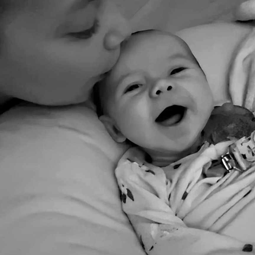 Madalyn joined the competition — help win amazing prizes! architecture, baby, bed, bedroom, building, cushion, face, furniture, head, homedecor, hospital, indoors, kissing, newborn, person, photography, portrait, romantic, room, sleeping