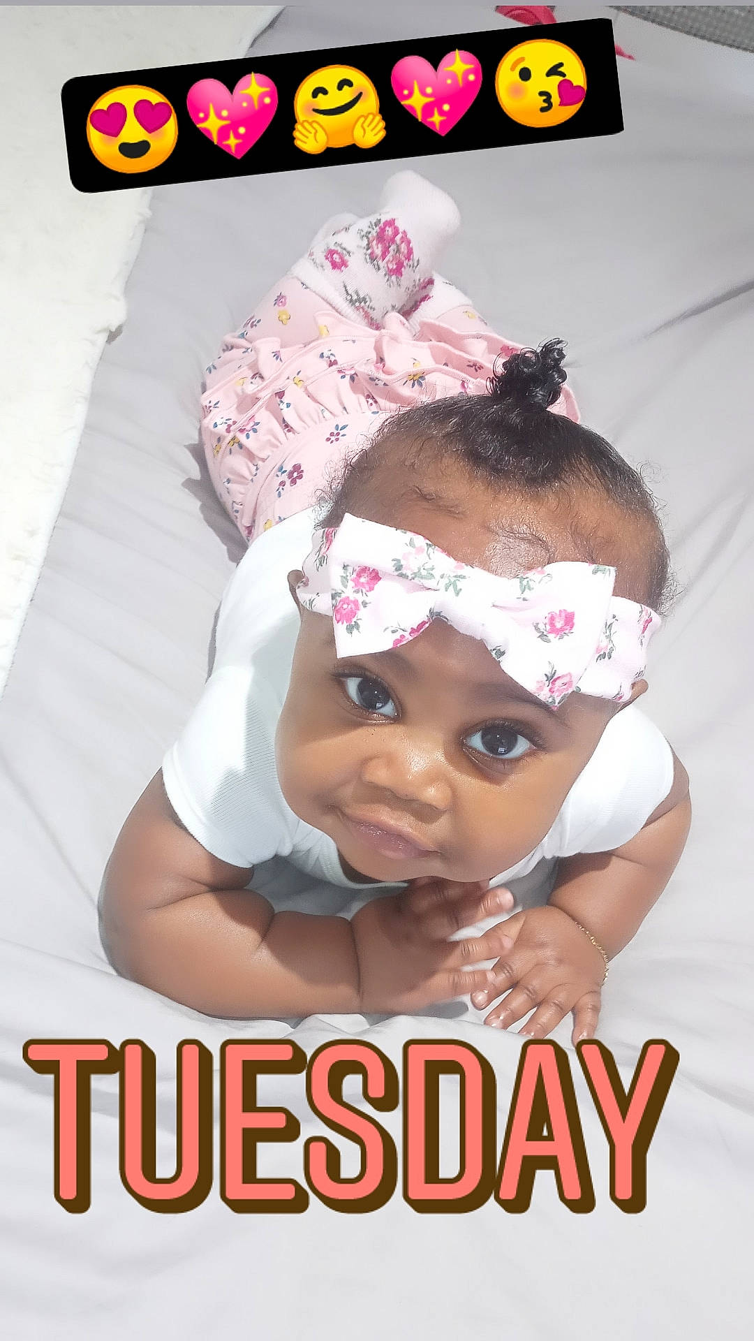 Empress is registered to the contest to win money with this photo: advertising, baby, baby_toddler_clothing, child, costume_accessory, costume_hat, eyelash, fashion_accessory, font, hair_accessory, happy, headband, headpiece, logo, magenta, pattern, person, petal, photo_caption, pink