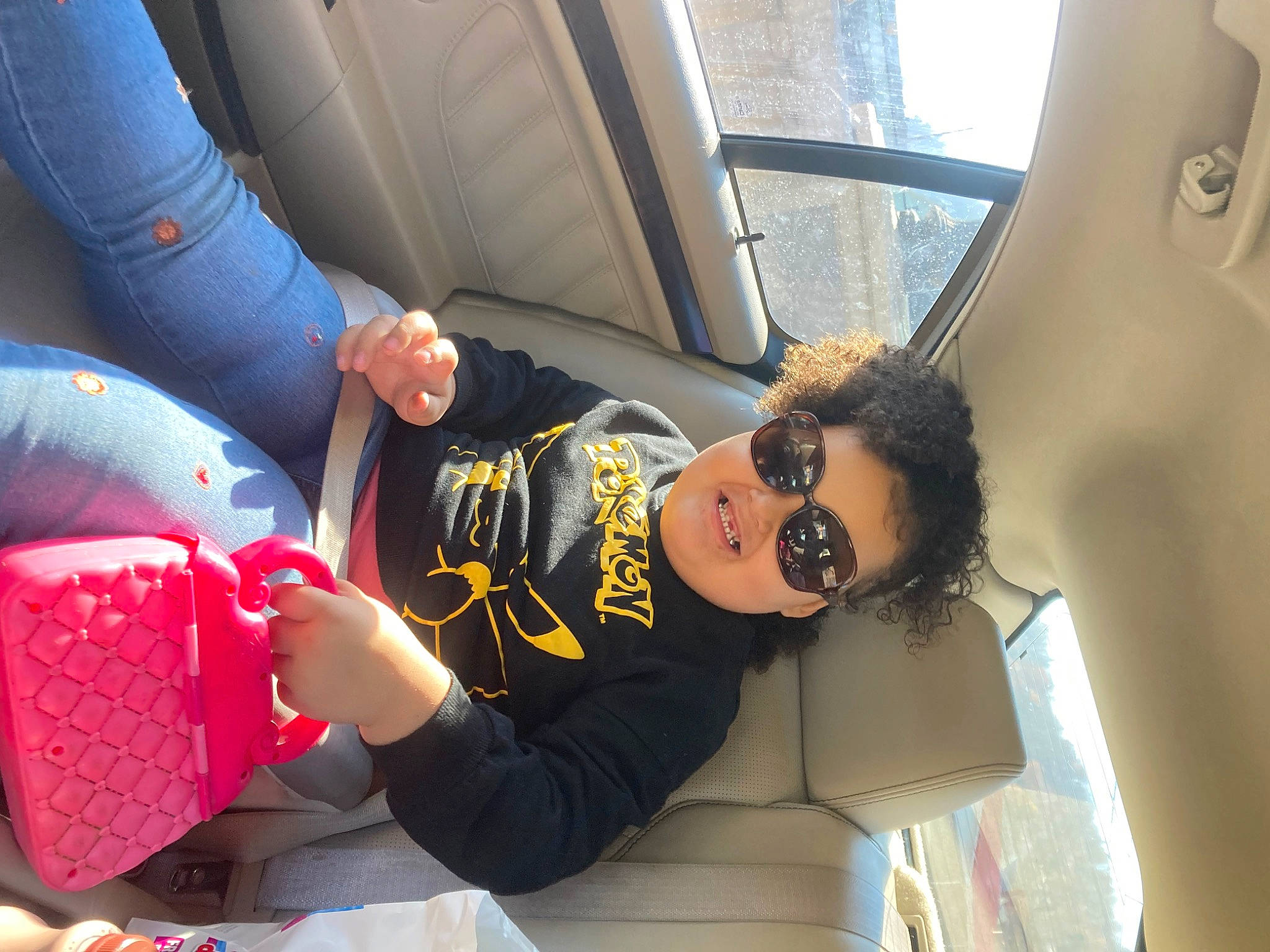 Amiyah joined the competition — help win amazing prizes! auto_part, automotive_design, automotive_exterior, car, car_seat_cover, elbow, eyewear, family_car, finger, fun, hand, human_leg, leisure, motor_vehicle, person, steering_wheel, sunglasses, travel, vehicle, vehicle_door