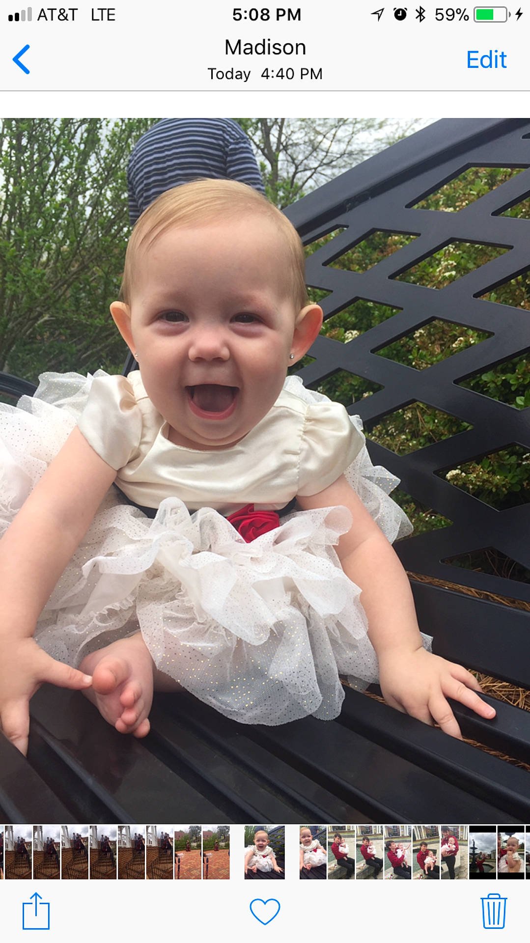 Blakelynn is registered to the contest to win money with this photo: child, girl, infant, person, photo_caption, product, smile, toddler