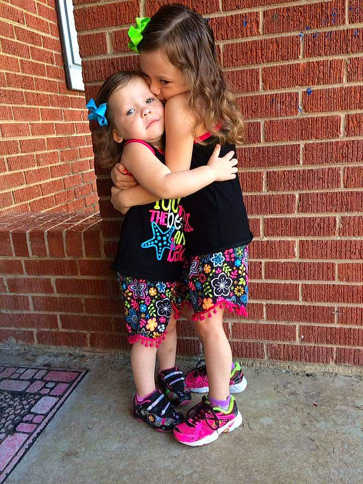 Anna Claire joined the competition — help win amazing prizes! beauty, child, daughter, footwear, fun, happy, interaction, pattern, person, pink, play, shoe, sibling, skin, smile, snapshot, summer, toddler, vacation