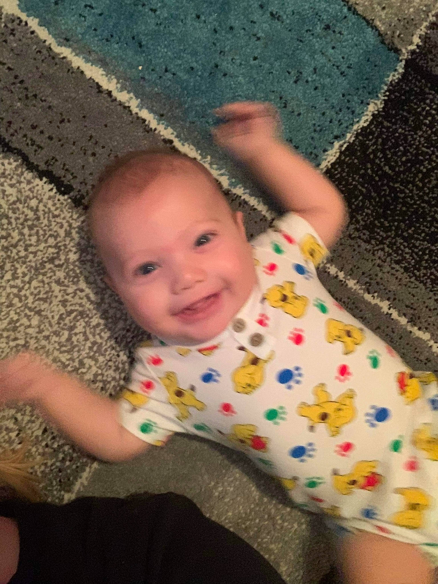 Mateo is registered to the contest to win money with this photo: baby, baby_toddler_clothing, beauty, cheek, child, face, finger, floor, flooring, fun, grass, happy, joy, pattern, people_in_nature, person, skin, sleeve, smile, textile