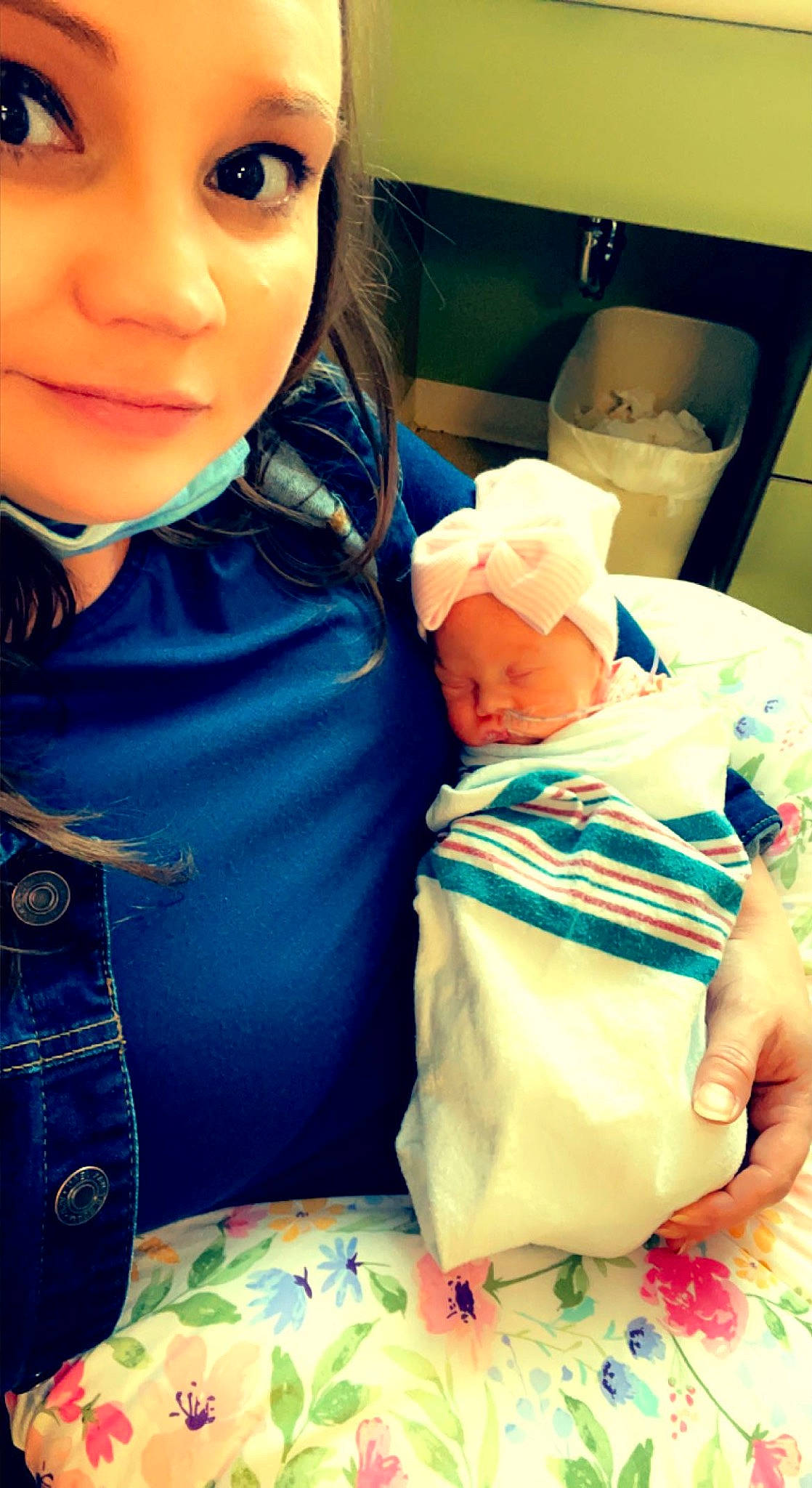 Hudson joined the competition — help win amazing prizes! baby, baby_toddler_clothing, blue, cap, child, comfort, electric_blue, event, eyelash, happy, hat, headwear, joy, linens, person, room, selfie, sitting, skin, sleeve