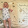 Charles a rejoint le concours — aidez-le/la à gagner de superbes lots ! animal_print, baby, blanket, child, cute, fabric, happy, indoors, infant, lying_down, milestone_tracker, onesie, person, rainbow, skin, smiling, soft_texture, stars, wooden_flower, wooden_ring