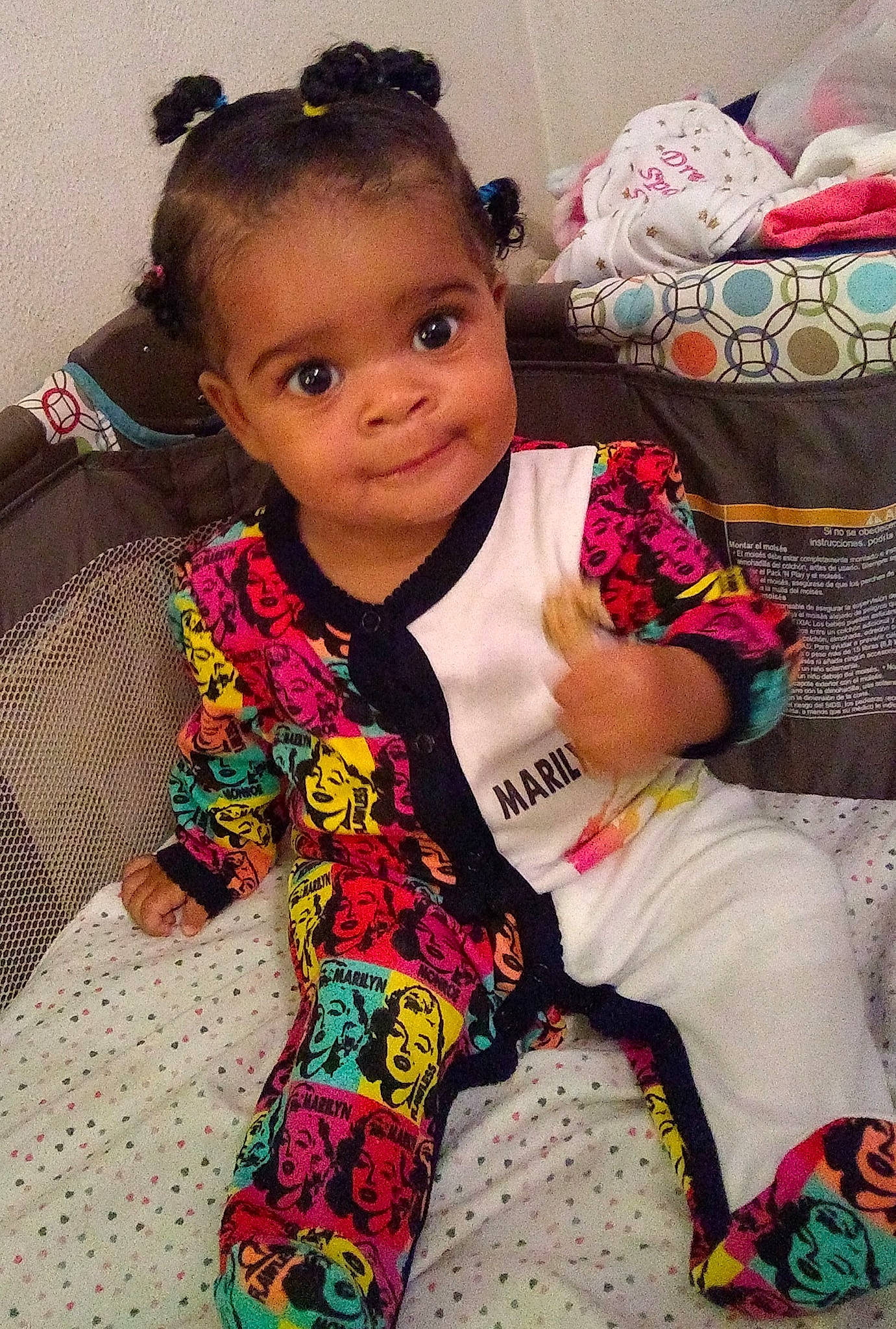 Nia is registered to the contest to win money with this photo: child, day, girl, headwear, infant, material, person, pink, product, skin, textile, toddler