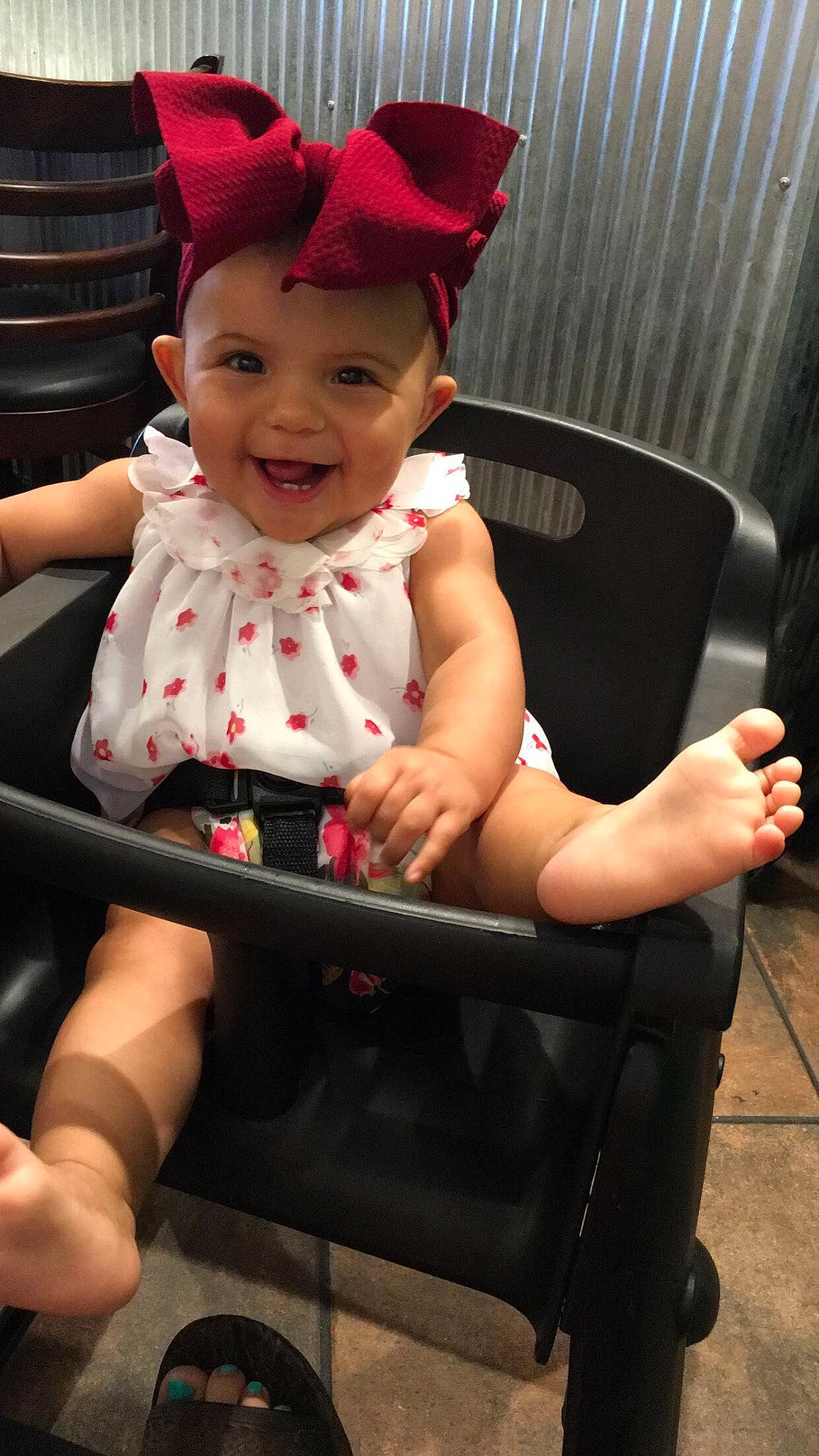 Brynnleigh joined the competition — help win amazing prizes! baby, baby_carriage, baby_products, chair, child, costume, furniture, hand, hat, headgear, joy, leg, person, pink, plant, play, product, sitting, skin, smile