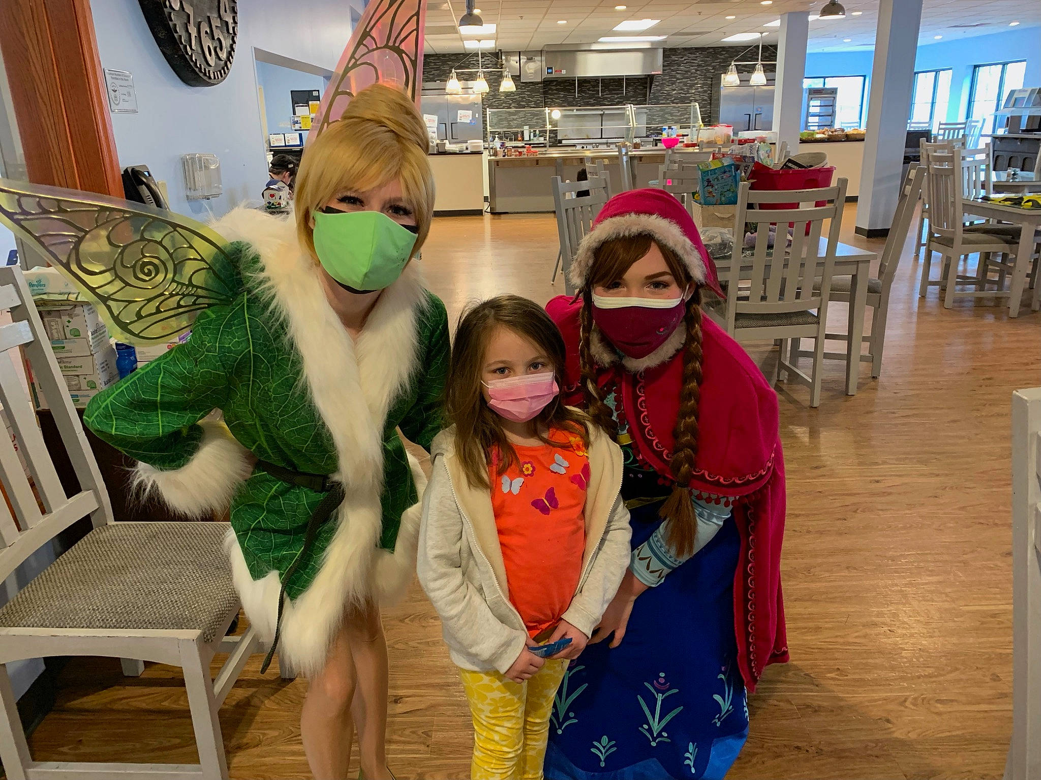 Emerie joined the competition — help win amazing prizes! chair, child, costume, event, fictional_character, flooring, fun, fur, fur_clothing, happy, holiday, leisure, mascot, outdoor_furniture, party, party_supply, people, person, room, stuffed_toy