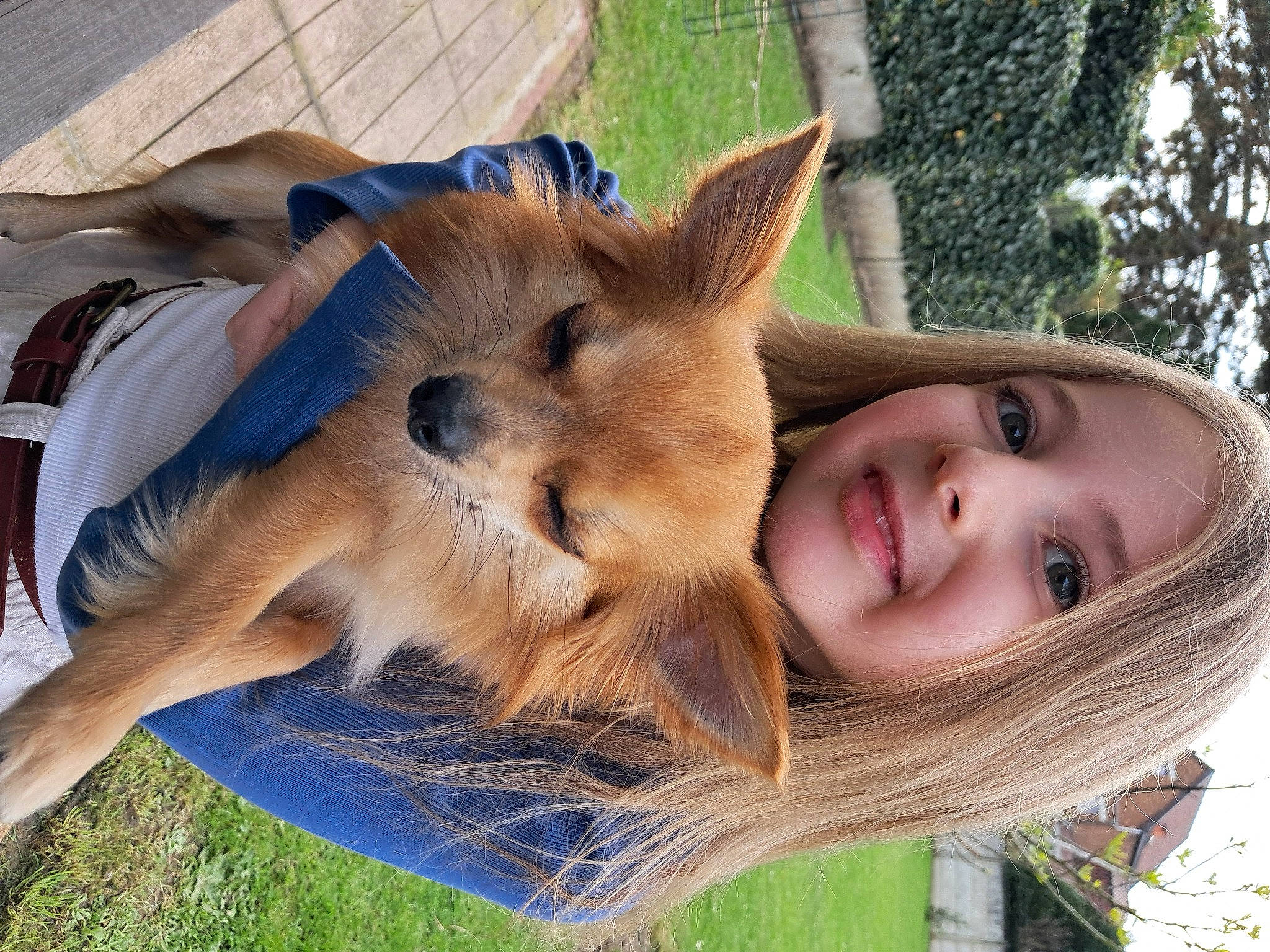 Eden participe au concours pour gagner de l'argent avec cette photo : canidae, carnivore, companion_dog, dog, dog_breed, fawn, fun, fur, grass, happy, hat, joy, people_in_nature, person, plant, selfie, smile, snout, sporting_group, sunglasses