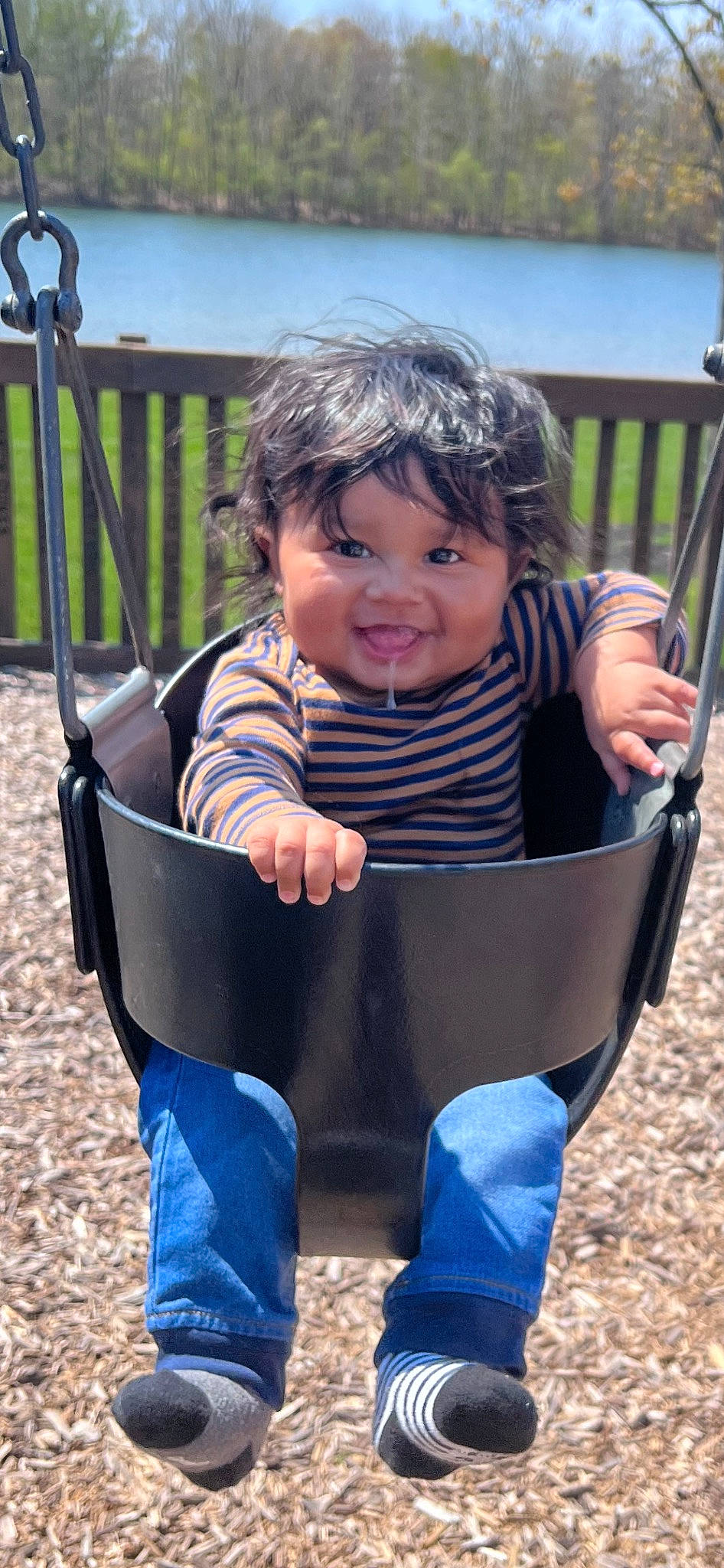 Tre joined the competition — help win amazing prizes! baby, baby_products, baby_toddler_clothing, child, city, comfort, electric_blue, fun, grass, happy, leisure, outdoor_furniture, people_in_nature, person, play, product, recreation, sitting, sleeve, toddler