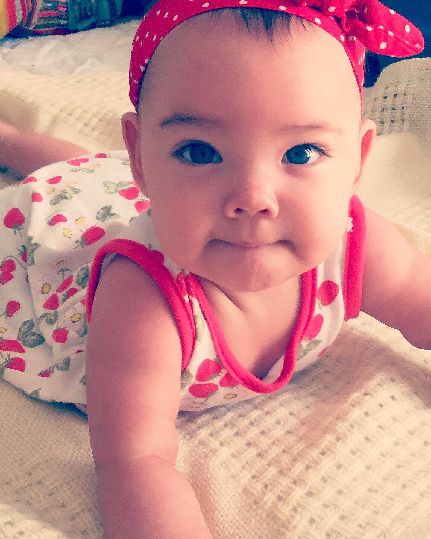 Valentina joined the competition — help win amazing prizes! baby, beauty, cheek, child, chin, cool, eye, eyebrow, face, forehead, hair_accessory, head, lip, mouth, nose, person, pink, product, skin, smile