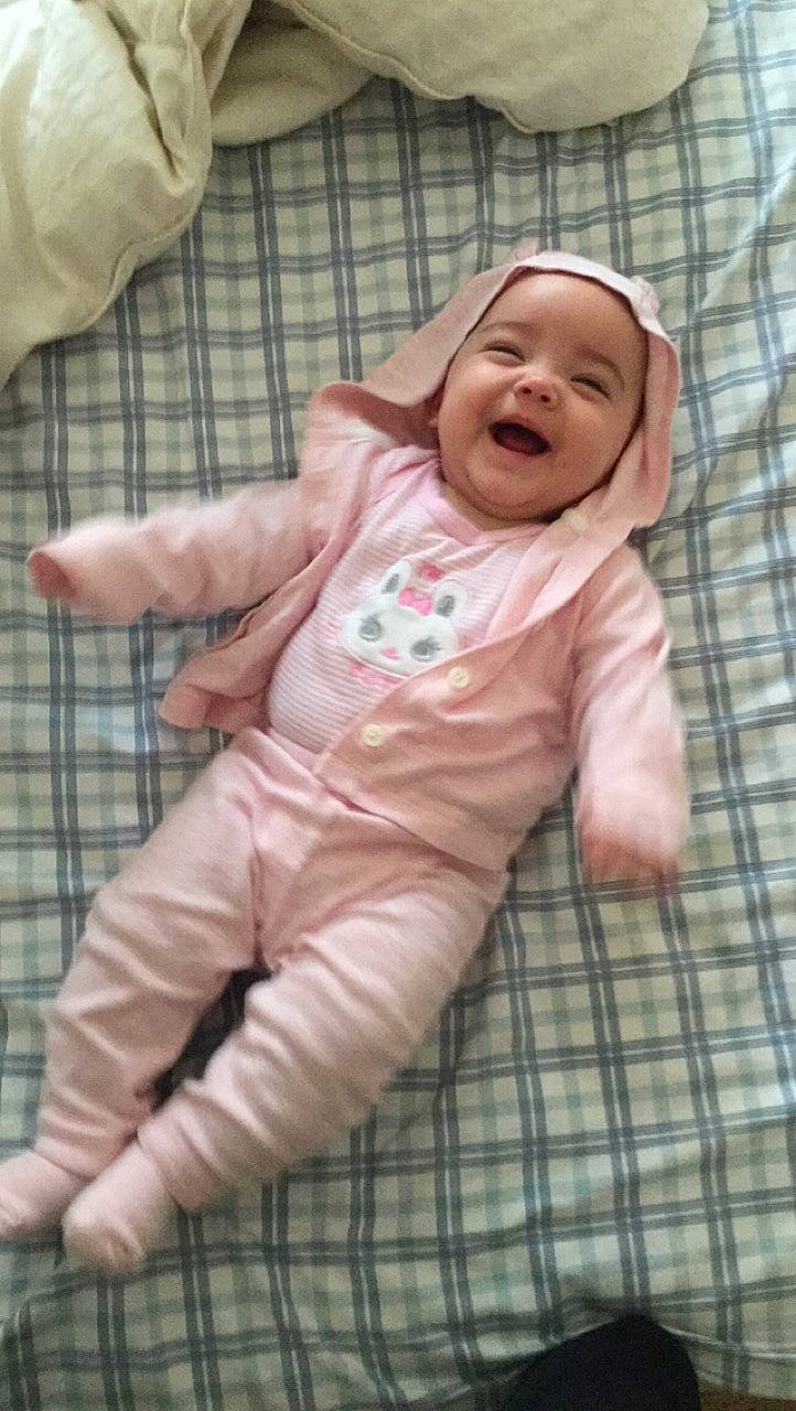 Valentina is registered to the contest to win money with this photo: baby, baby_sleeping, child, person, product, sleeve, smile, toddler